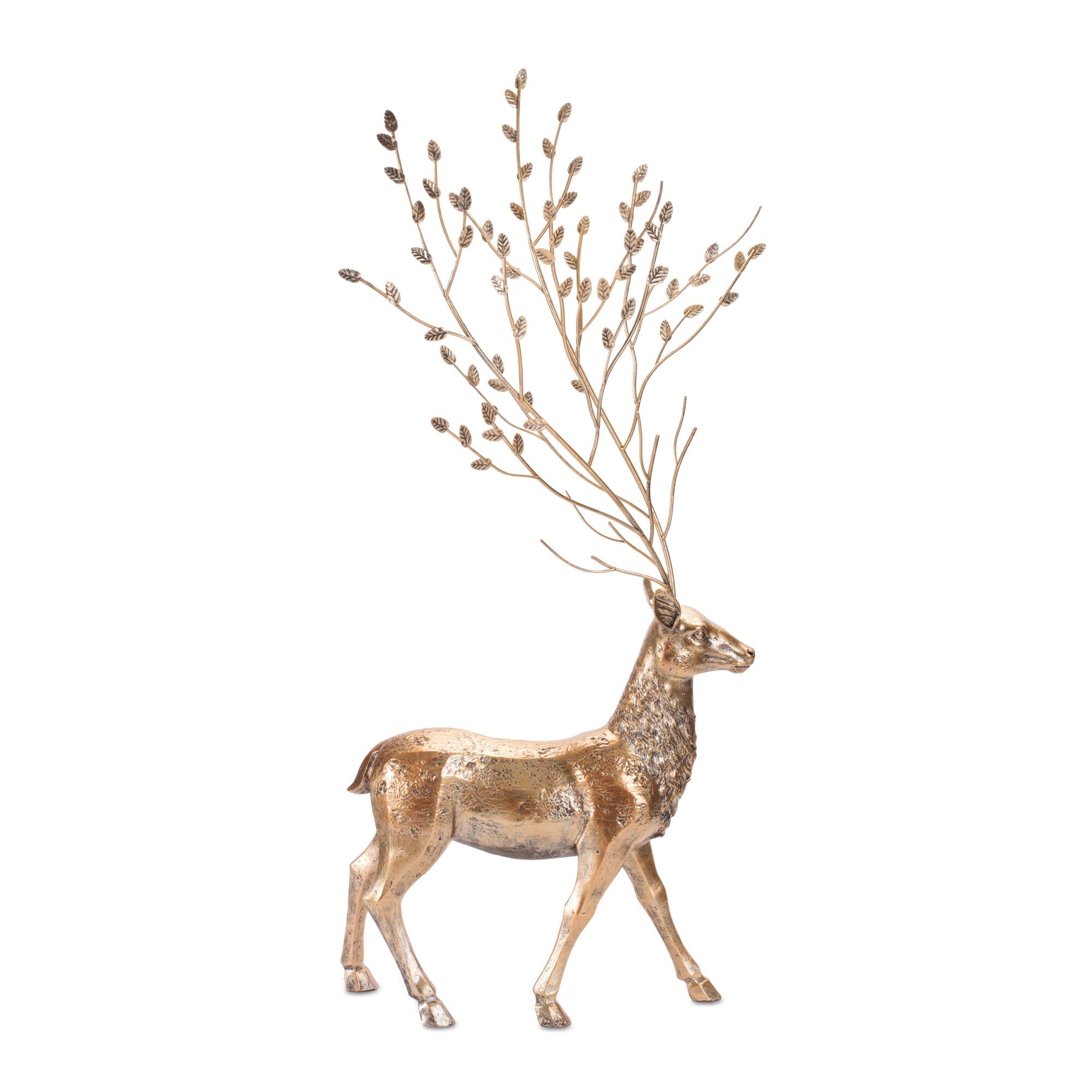 Melrose 39" Deer Figurines with Branch Antlers, 2ct.