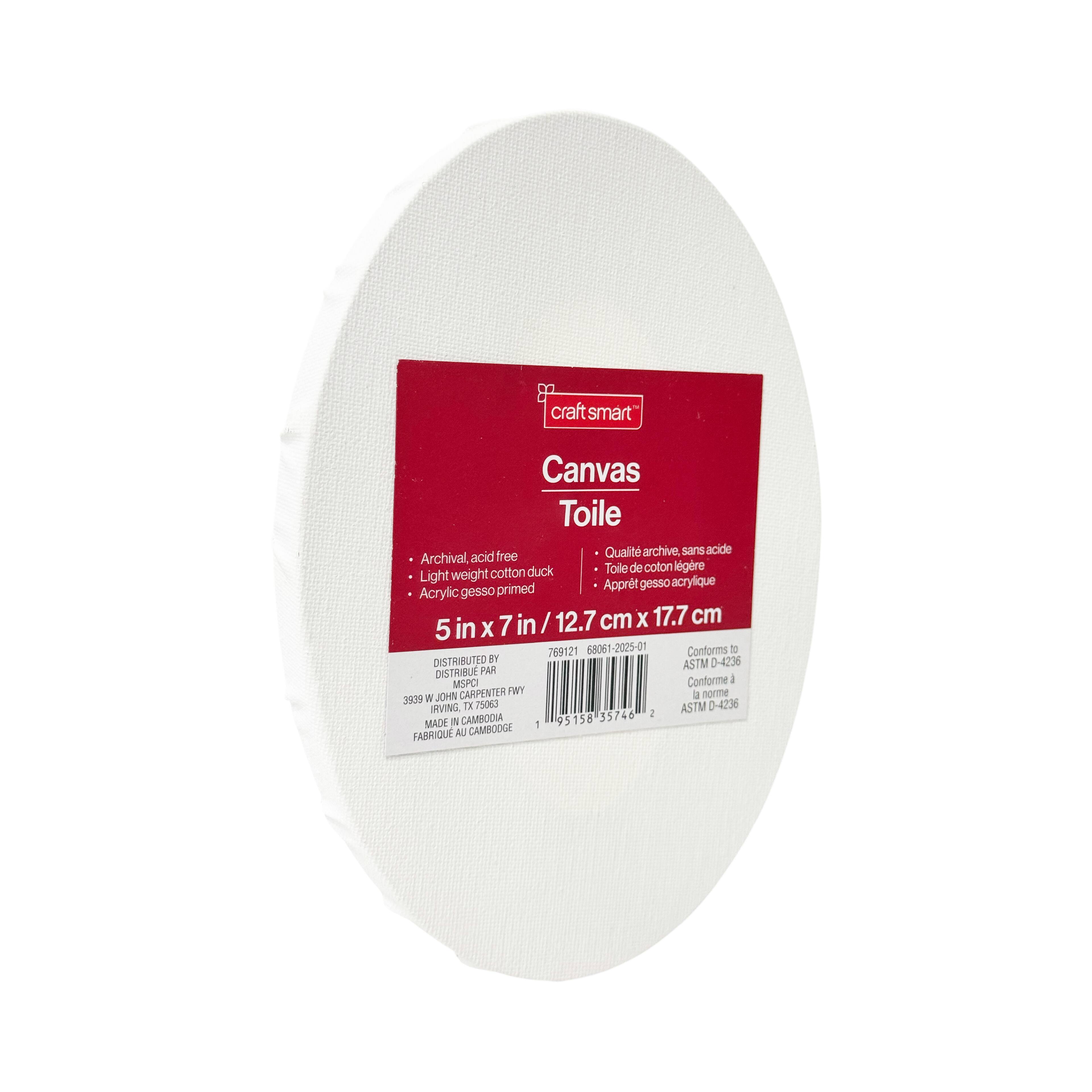 Oval Cotton Duck Canvas by Craft Smart™