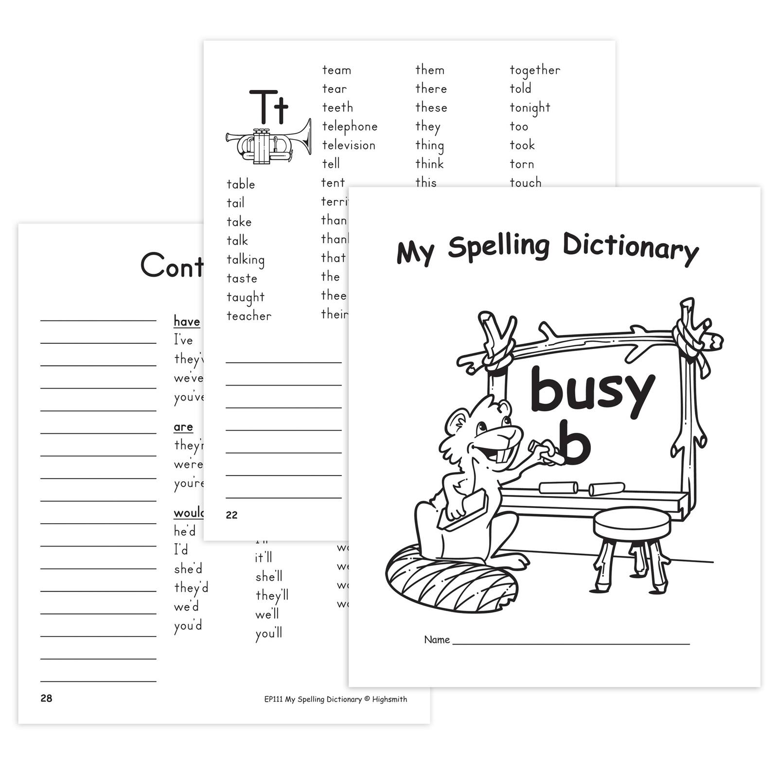 Edupress™ My Own Books™ My Spelling Dictionary, 6ct.
