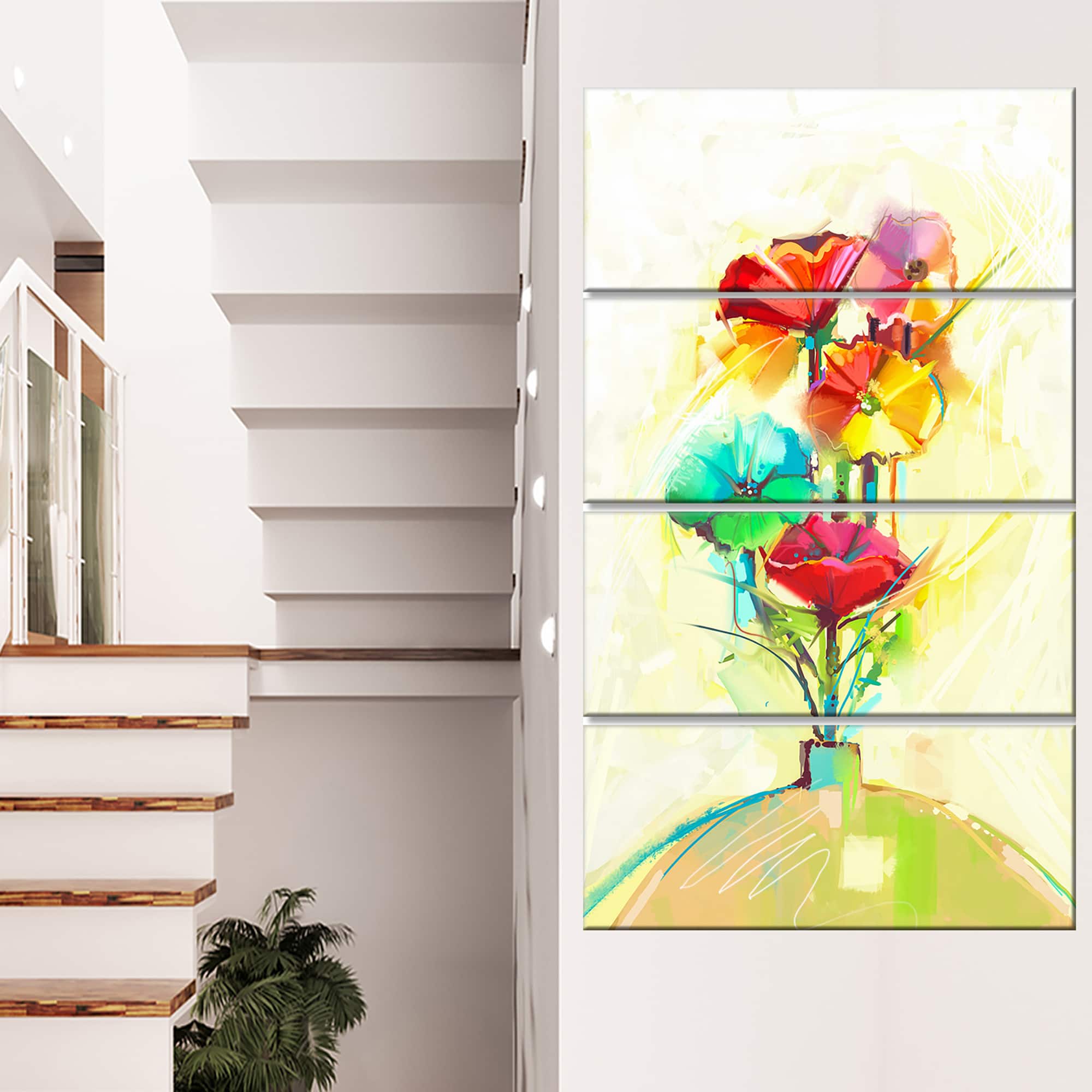 Designart - Spring Flowers Bouquet in a Vase