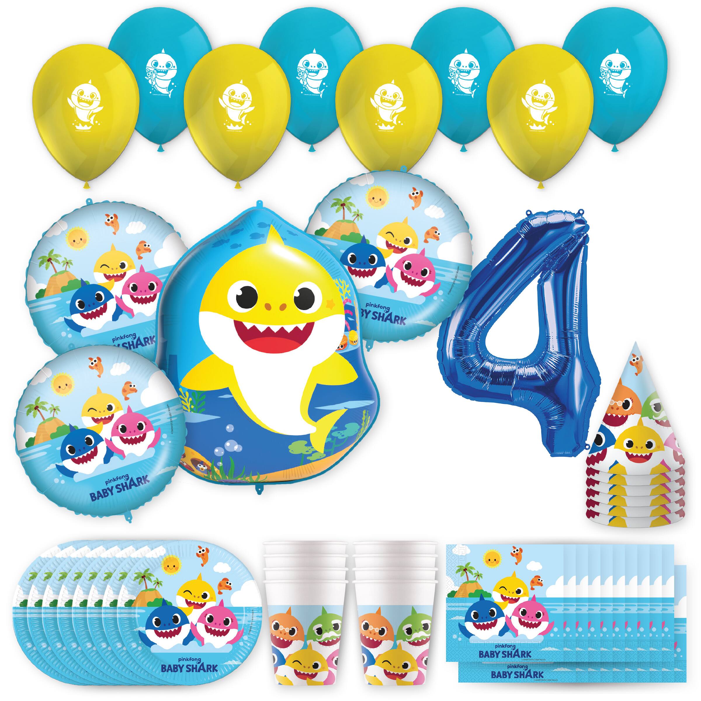 Baby Shark Birthday Party Kit with Number