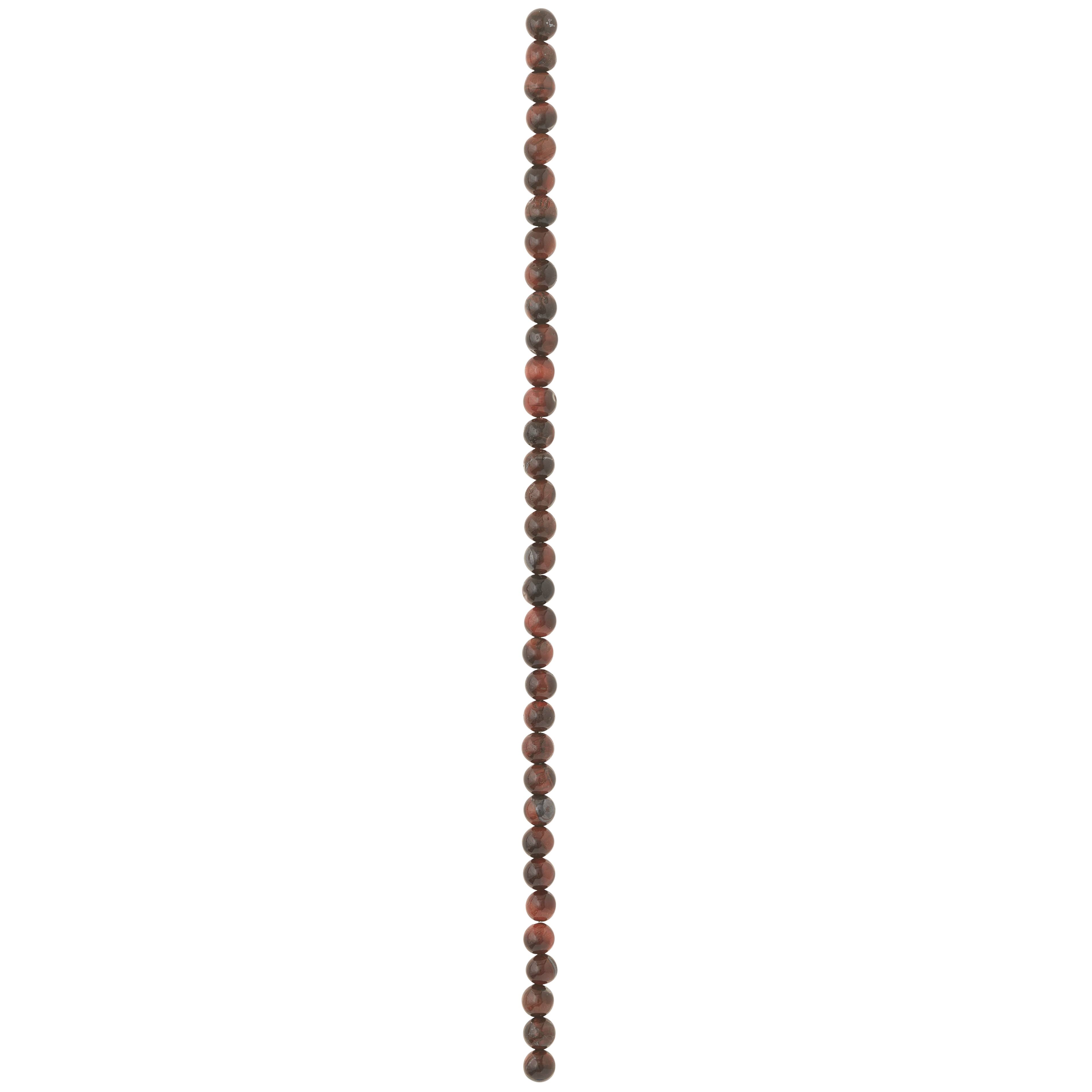 Red & Brown Tiger Eye Round Beads, 6mm by Bead Landing™