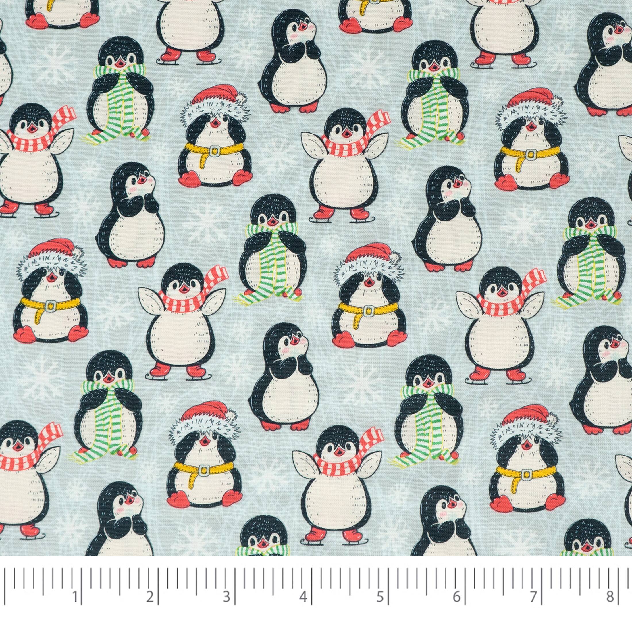 SINGER 1yd. Penguins Print Cotton Fabric