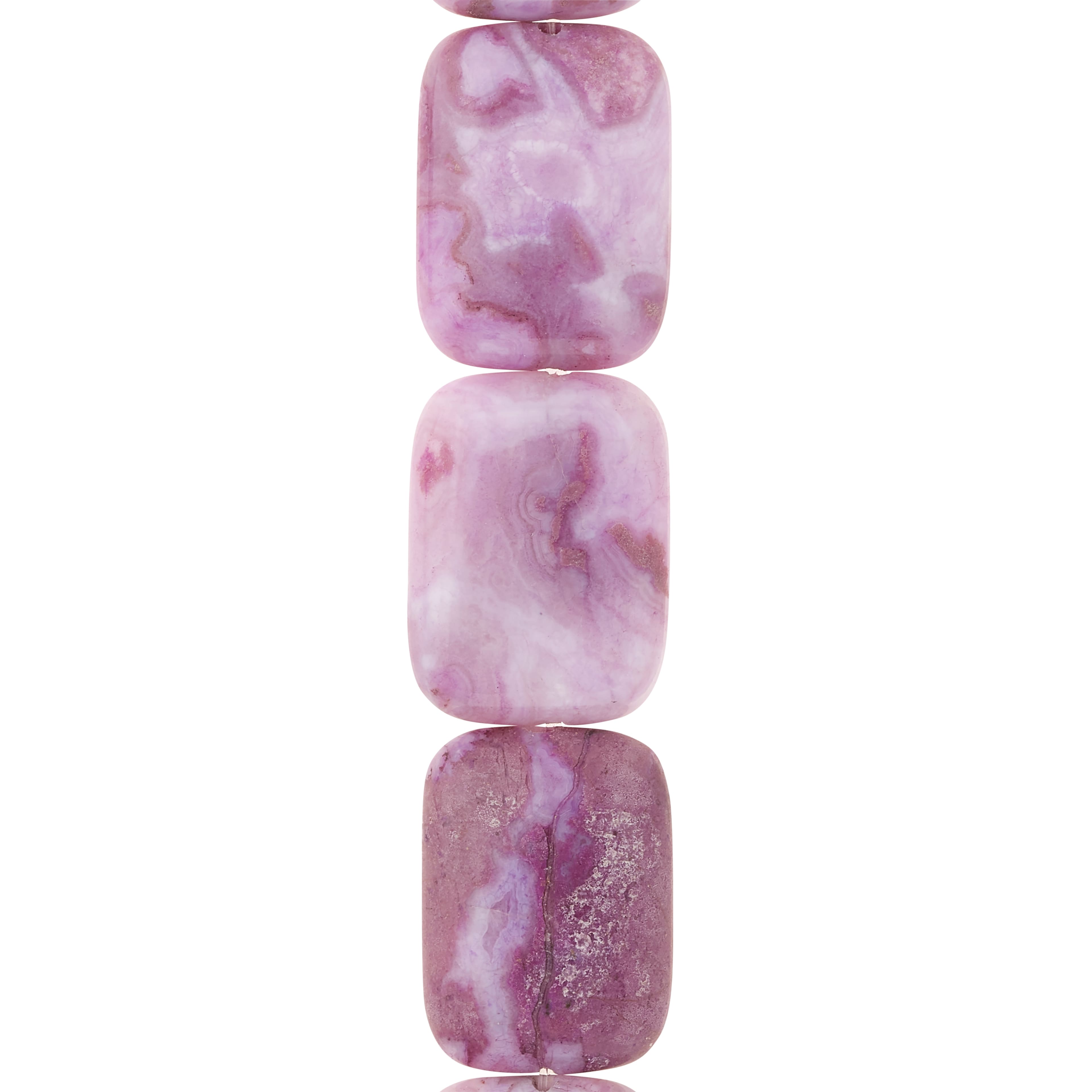 12 Pack:  Amethyst Ocean Rectangle Beads, 22mm by Bead Landing™