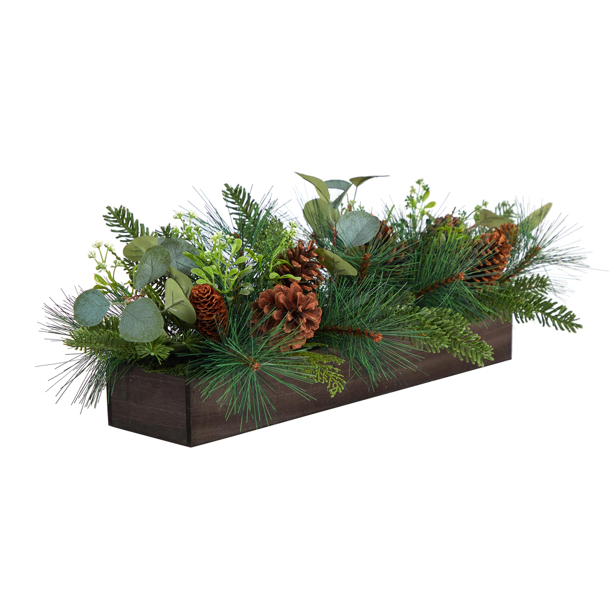 30" Evergreen Pine & Pine Cone Artificial Christmas Centerpiece