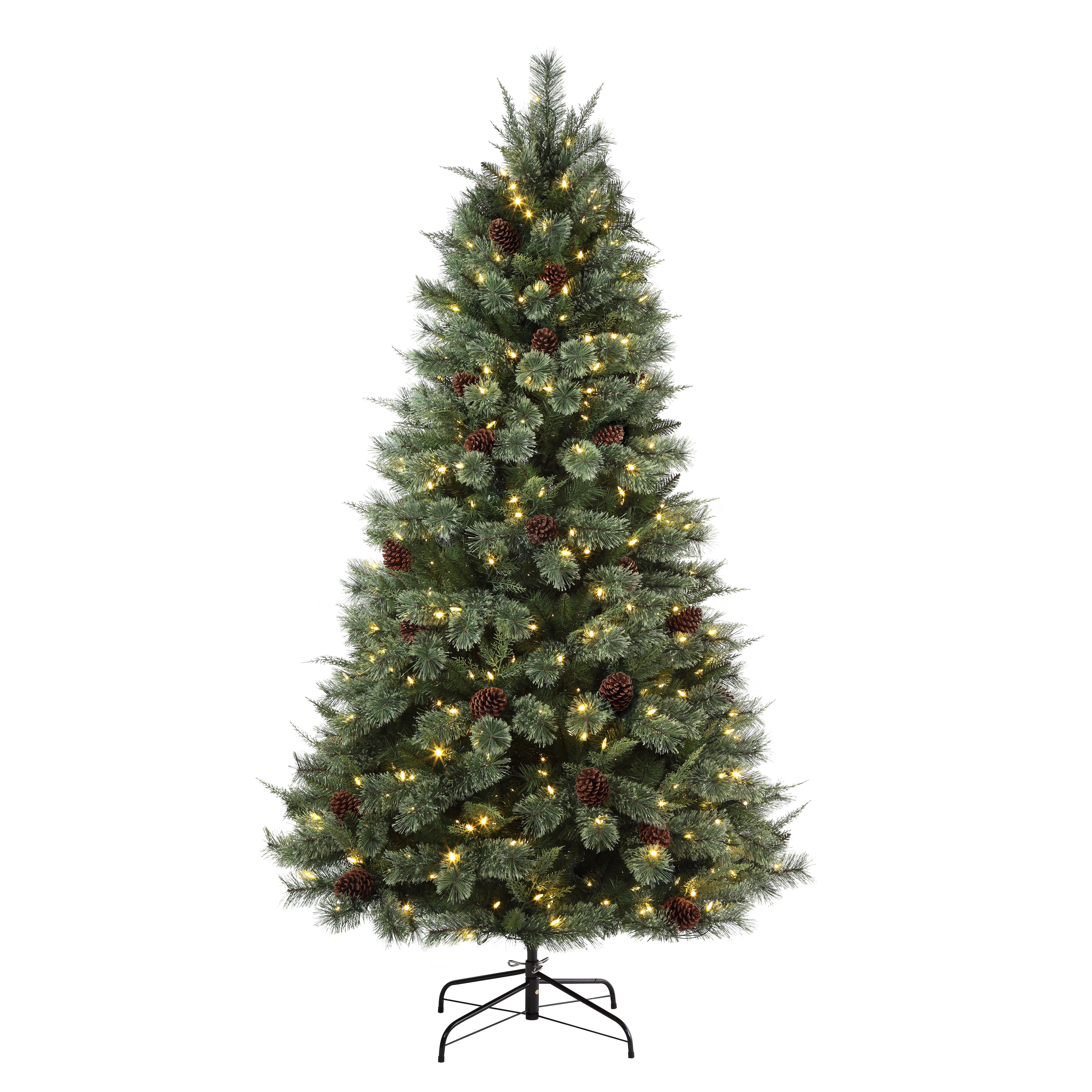 7ft. Pre-Lit Cypress Cashmere Pine Artificial Christmas Tree, Color Changing T5 LED Lights