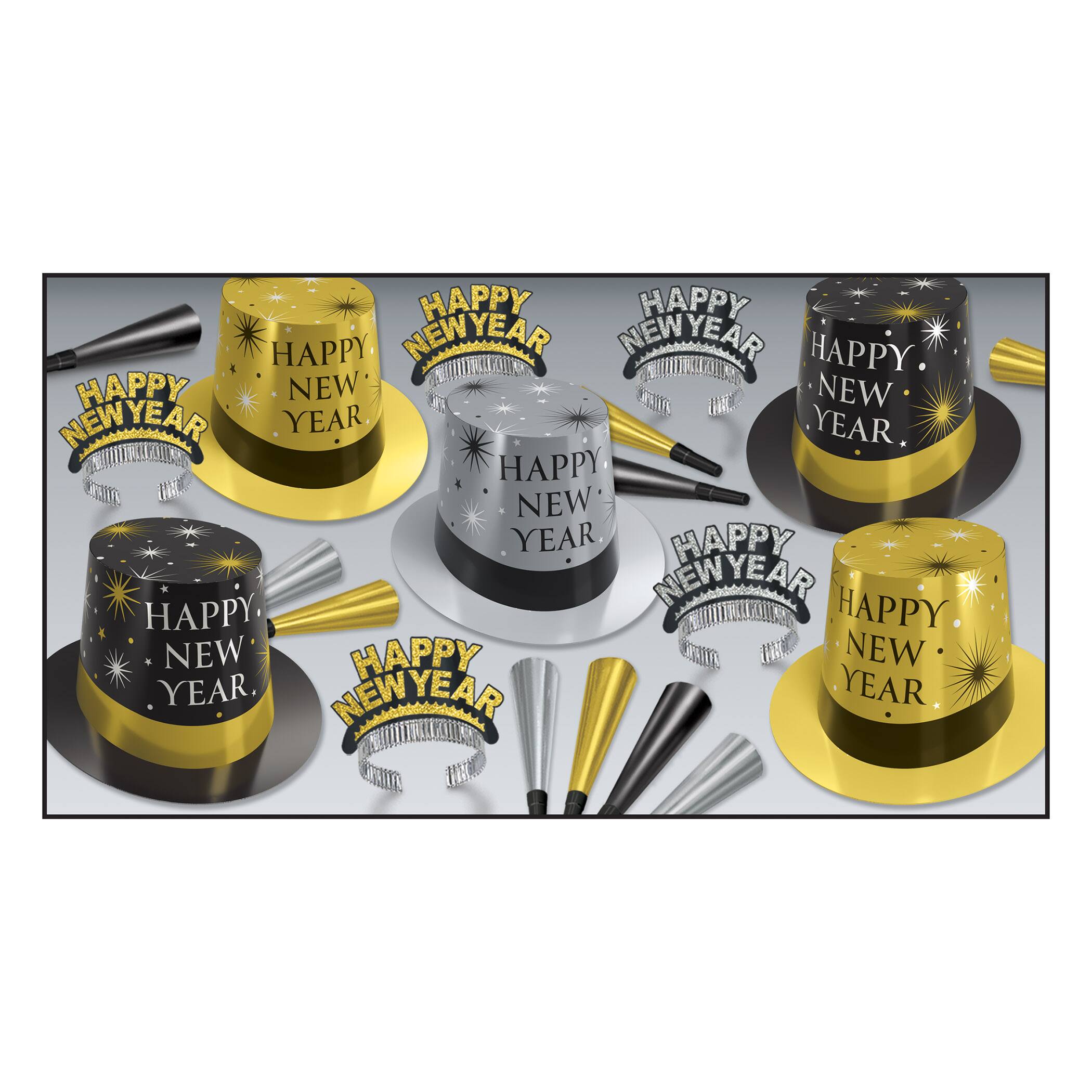Beistle Silver & Gold Assortment Kit for 10