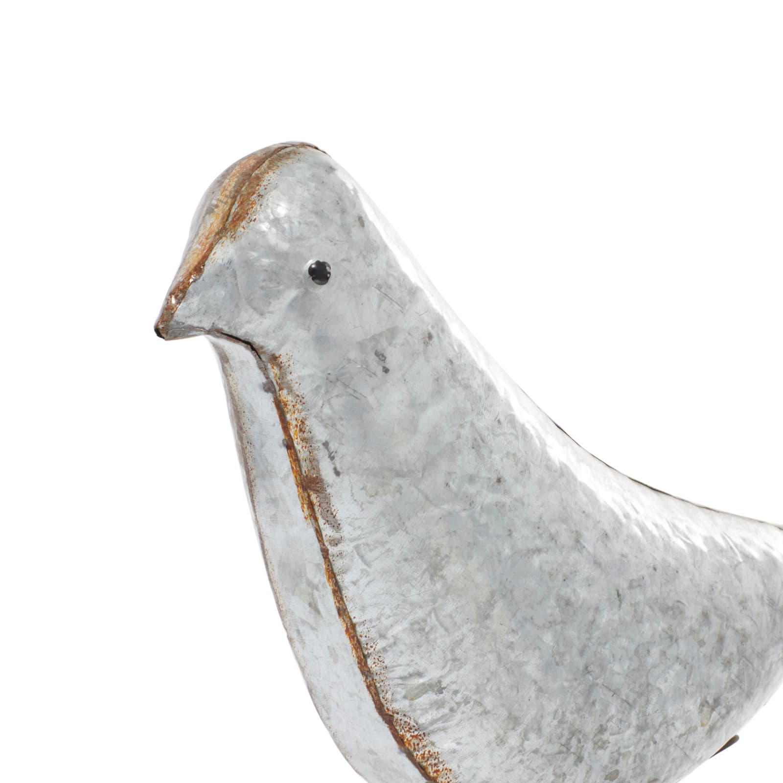 Gray Metal Farmhouse Bird Sculpture Set