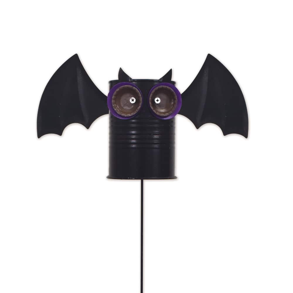 Sunset Vista Designs® 23.75" Whimsical Peepers Bat-Can Mini Garden Stake