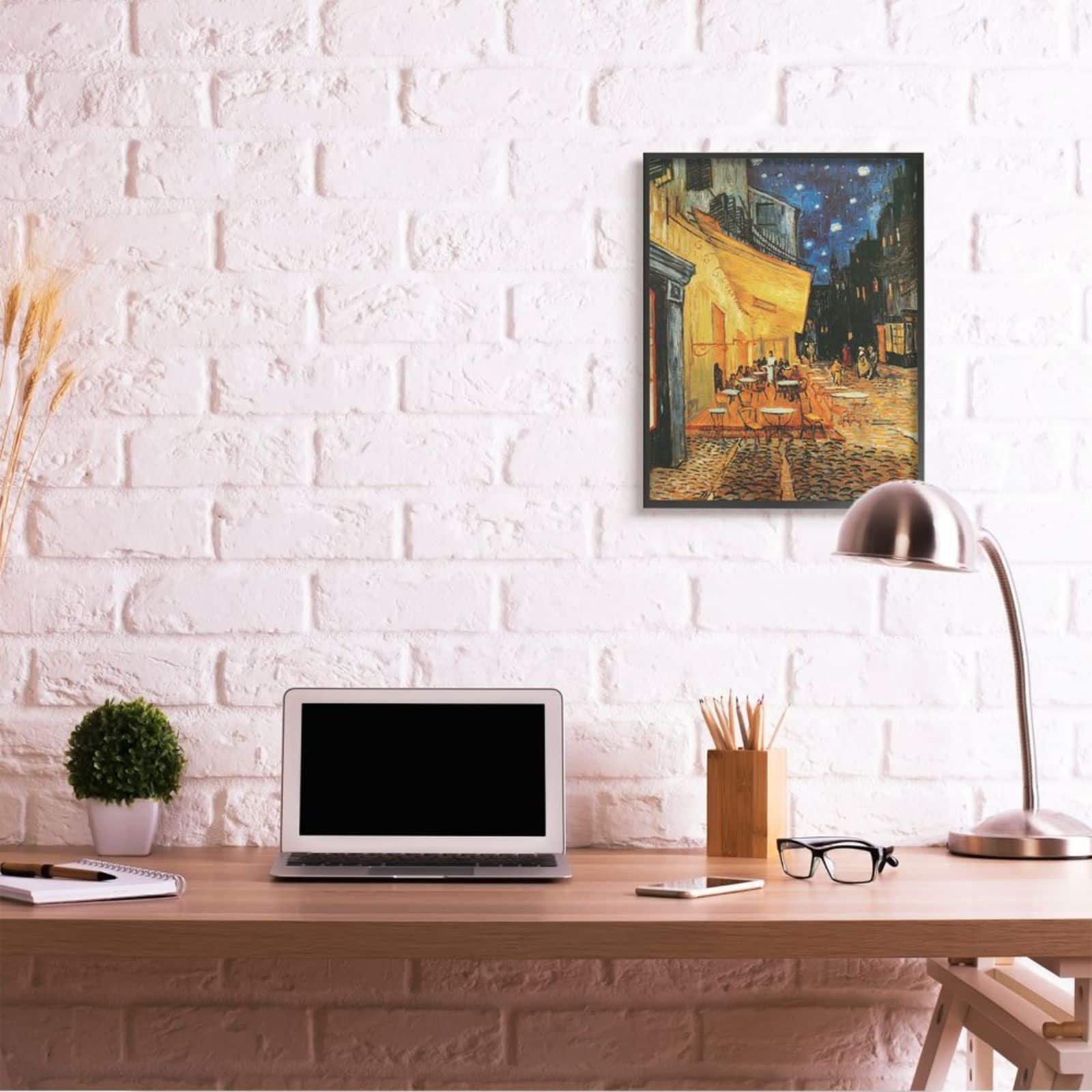 Stupell Industries Café Terrace at Night Traditional Van Gogh Painting Framed Wall Art