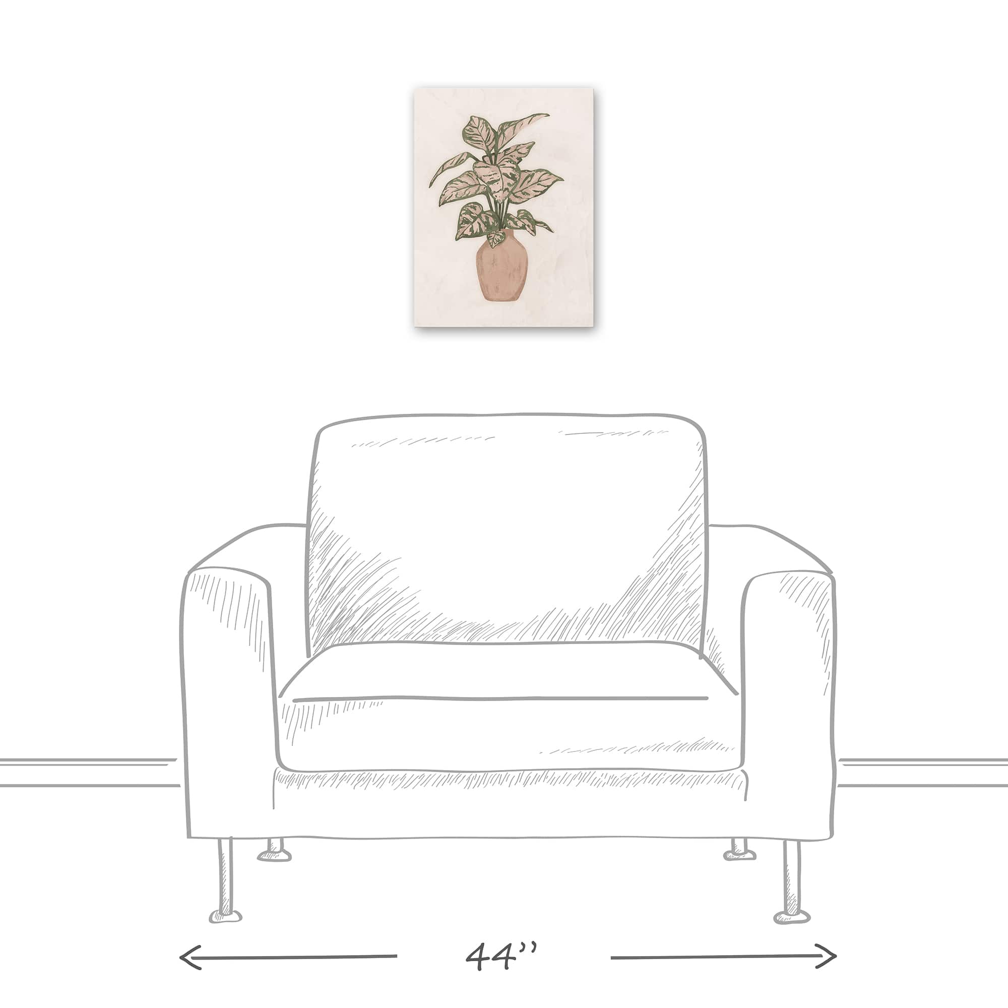 Boho Plant 12" x 16" Canvas Wall Art