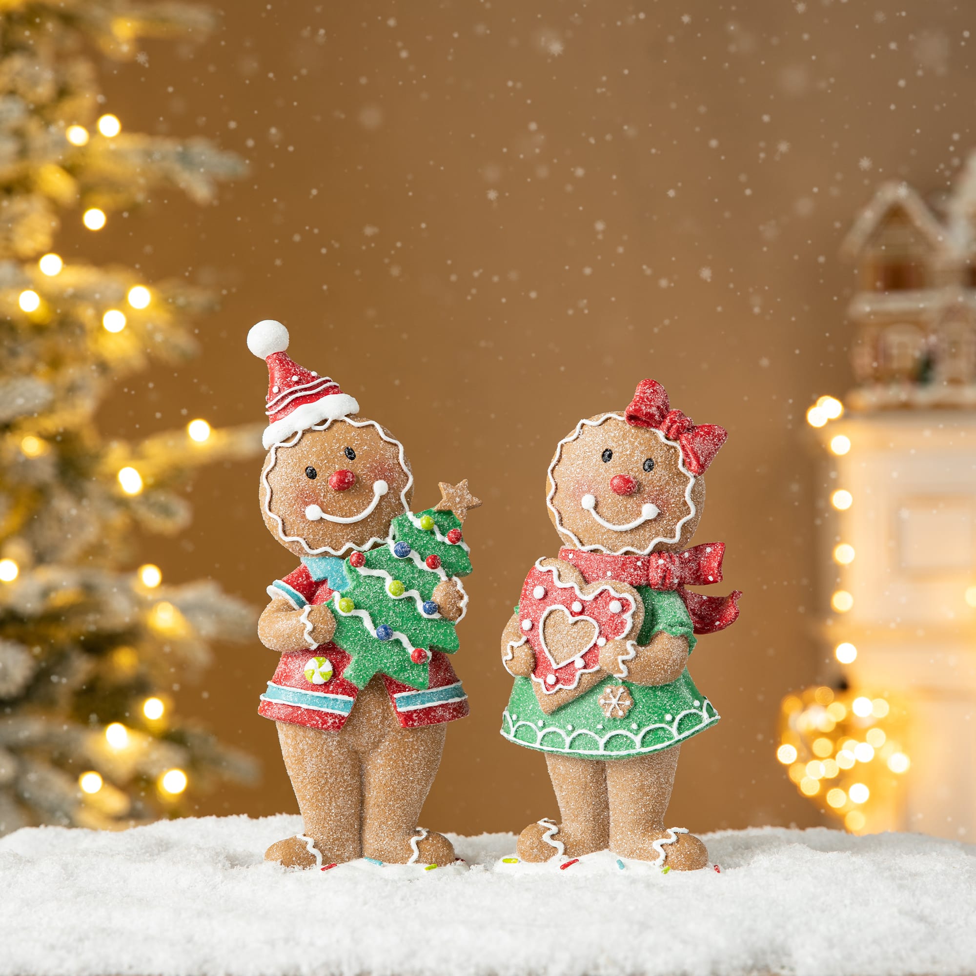 Glitzhome® Gingerbread Table Décor Set