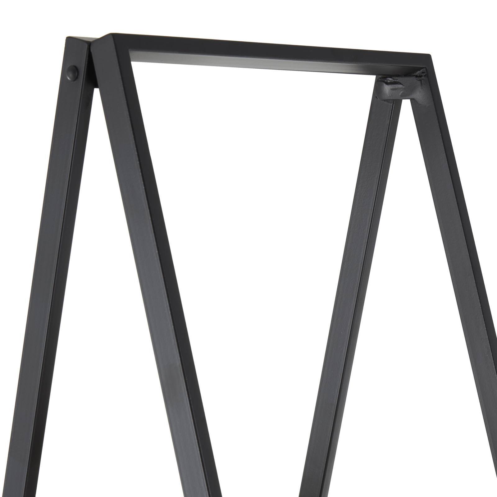 42" x 60" Black Metal 3 Shelf Storage Shelving Unit with Triangle Frame