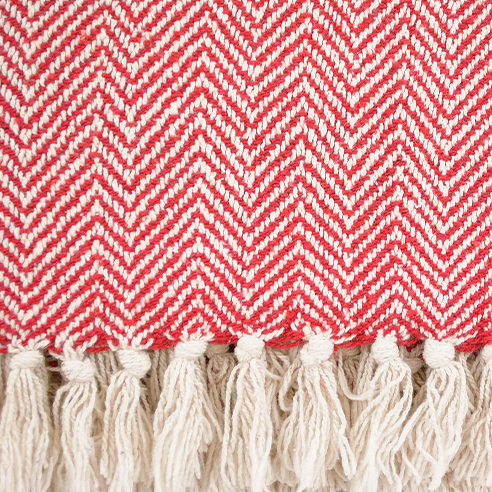 DII® Tango Red Chevron Handloom Throw