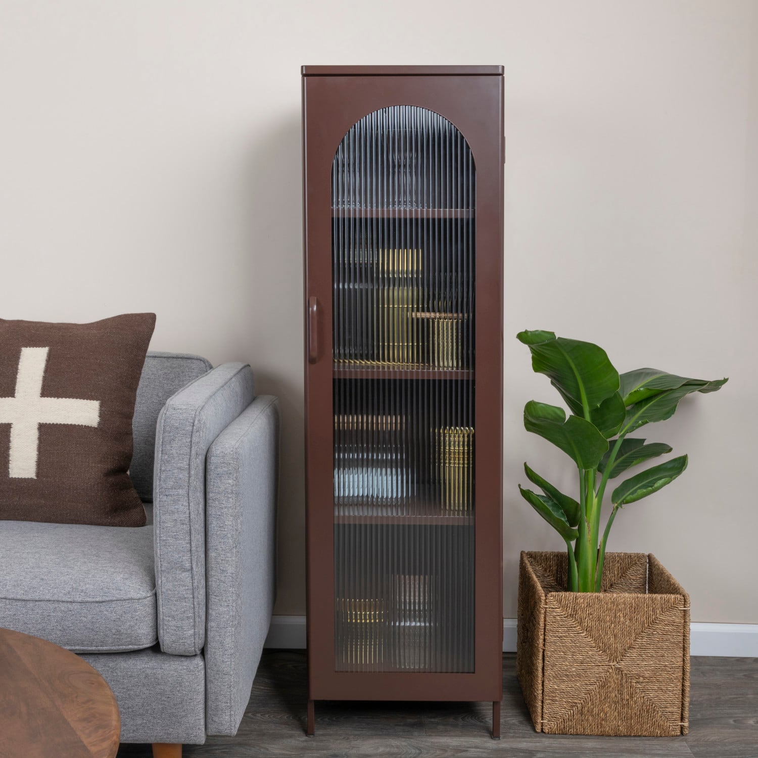 Hello Honey® Metal Cabinet with Glass Door