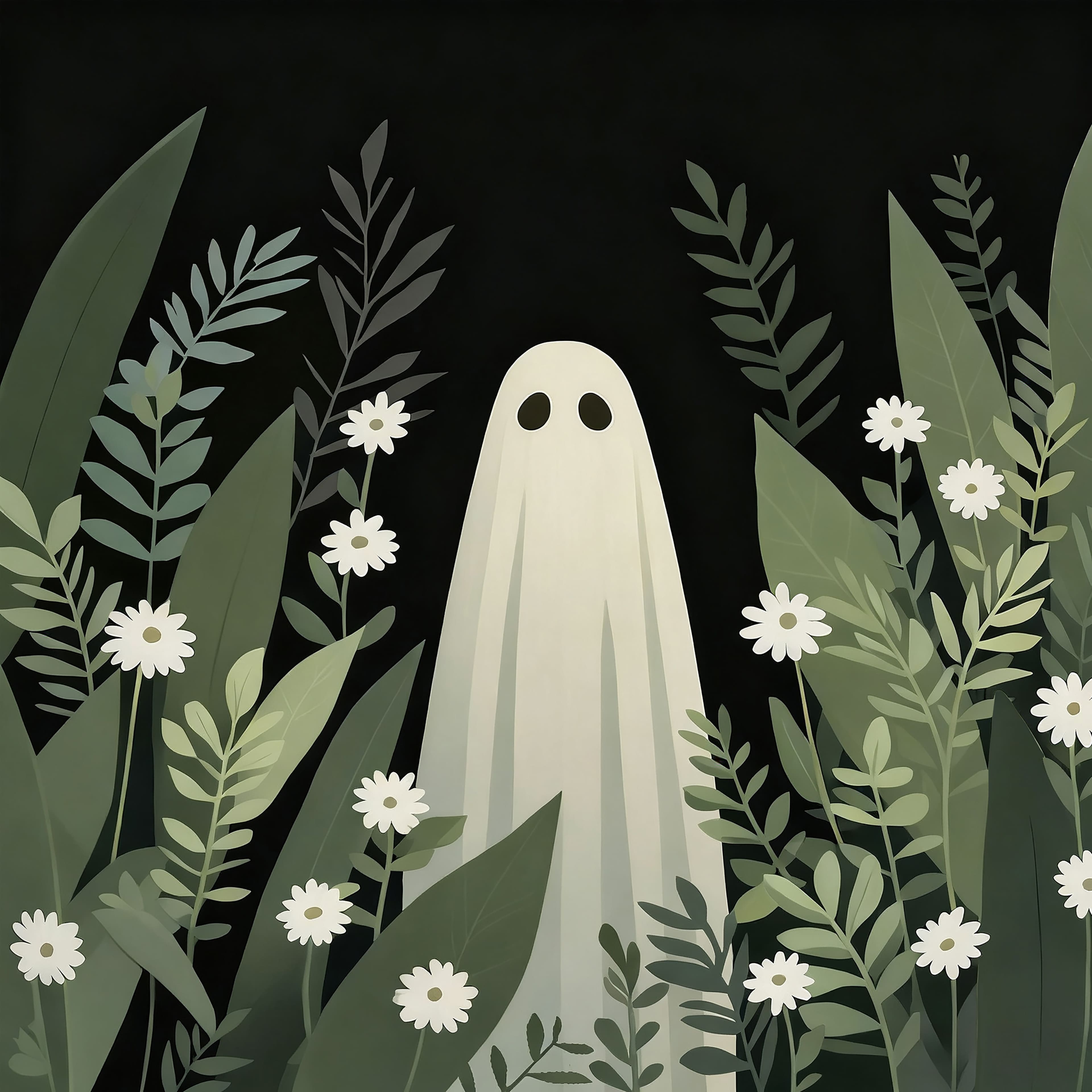 11" x 11" Ghost in Greenery Canvas Painting Kit by Craft Smart®