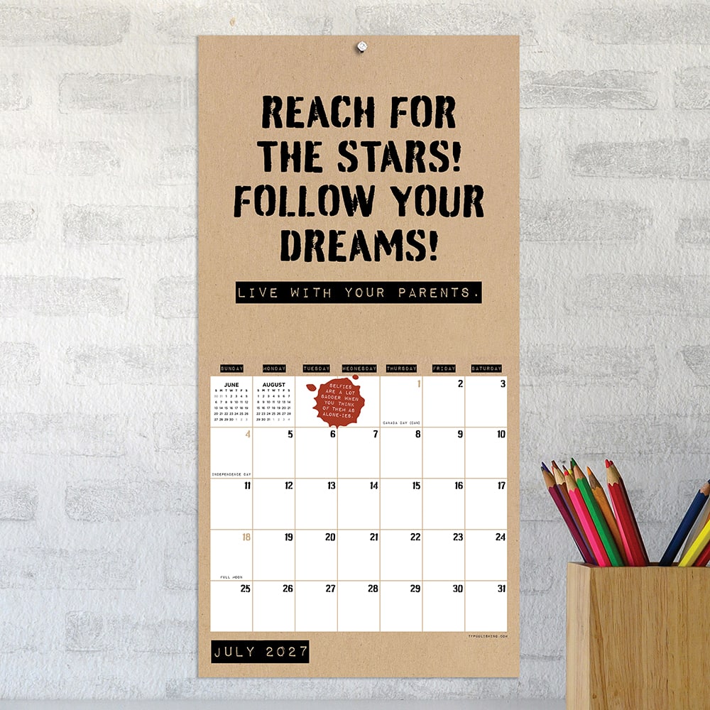 2027 Anti-Affirmations & Sarcasm Mini Calendar
