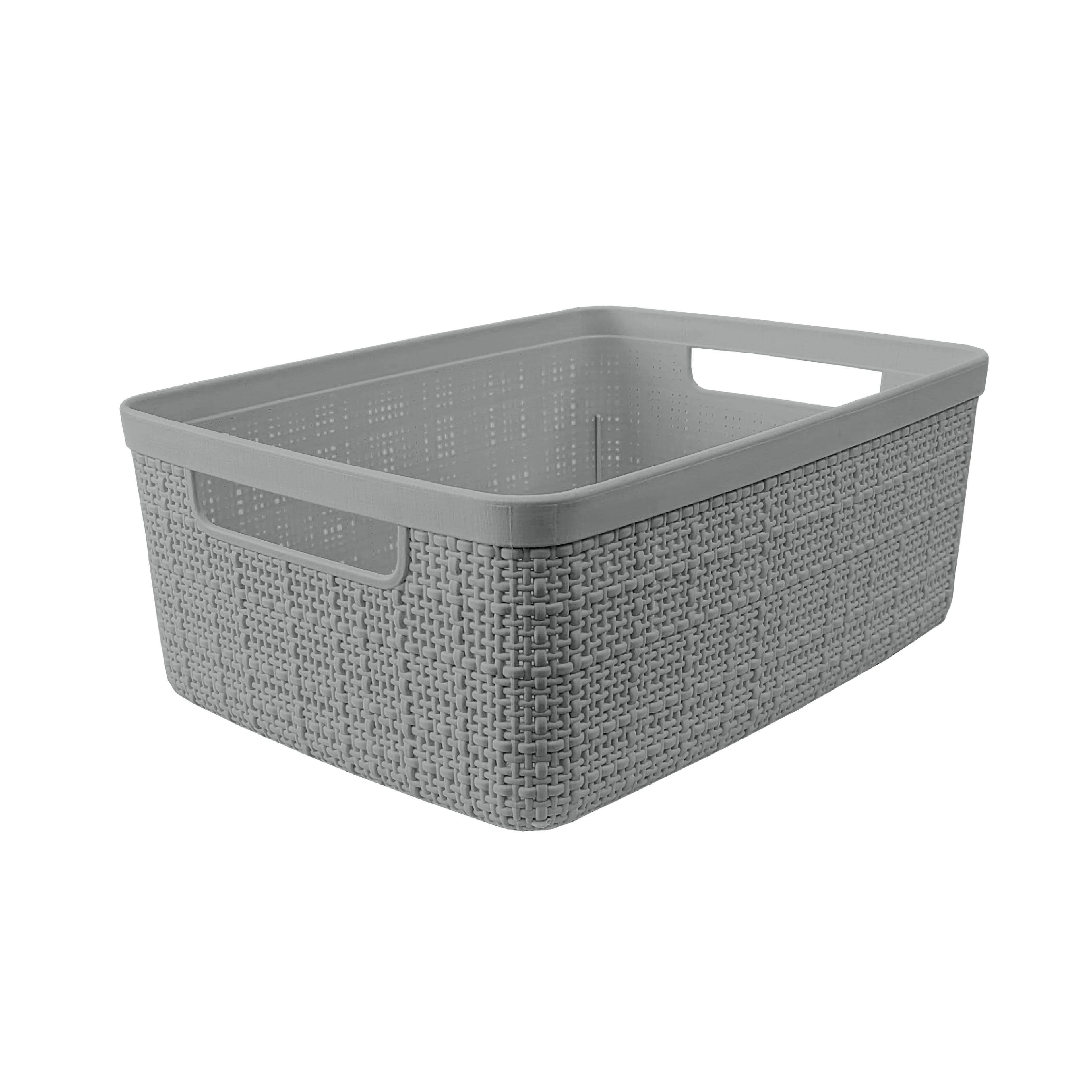 Curver® Jute Gray Plastic Storage Basket Organizer