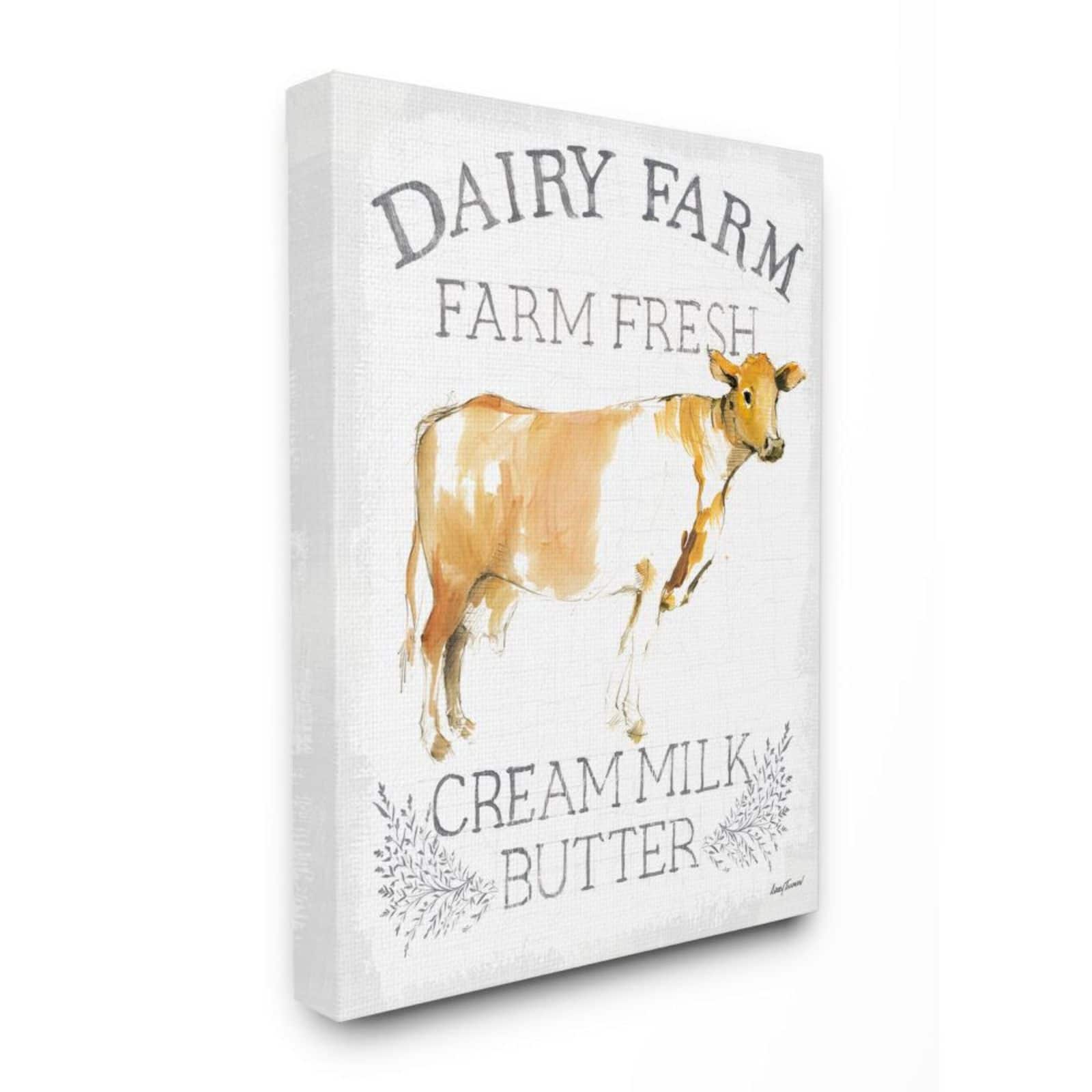 Stupell Industries Country Cow Watercolor Style Wall Accent