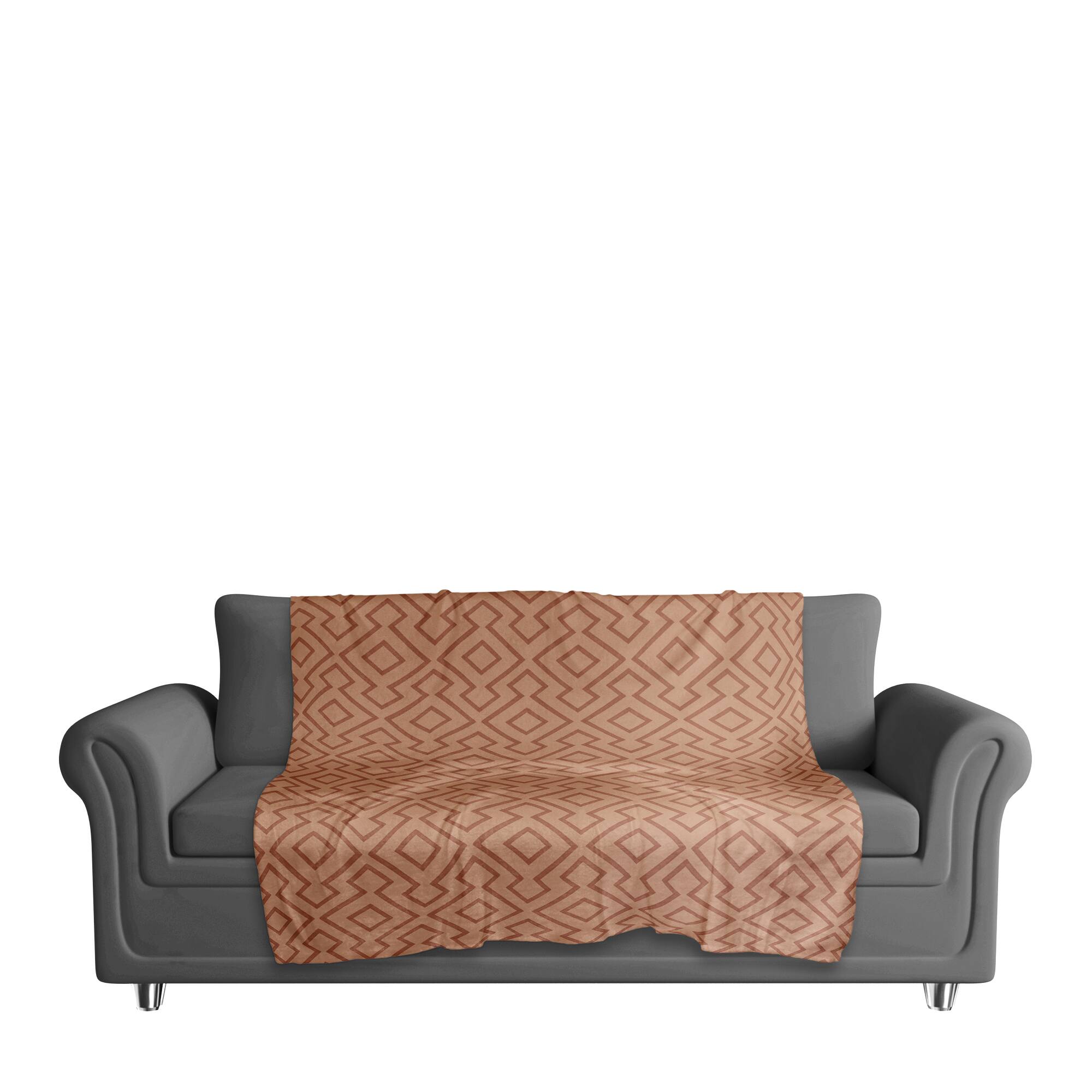 Terracotta Diamond 50" x 60" Sherpa Fleece Blanket