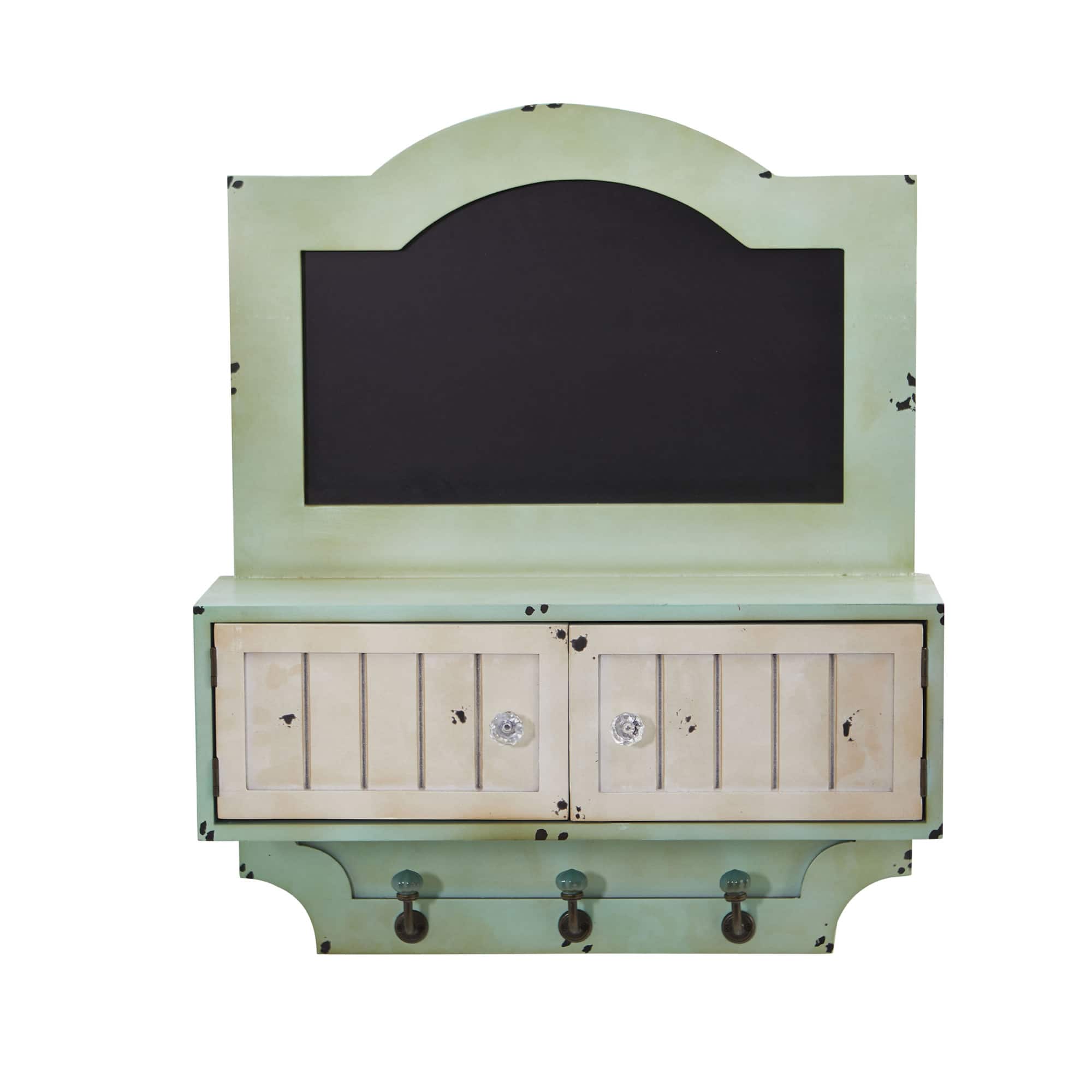 21.5" Vintage Chalkboard Wall Organizer