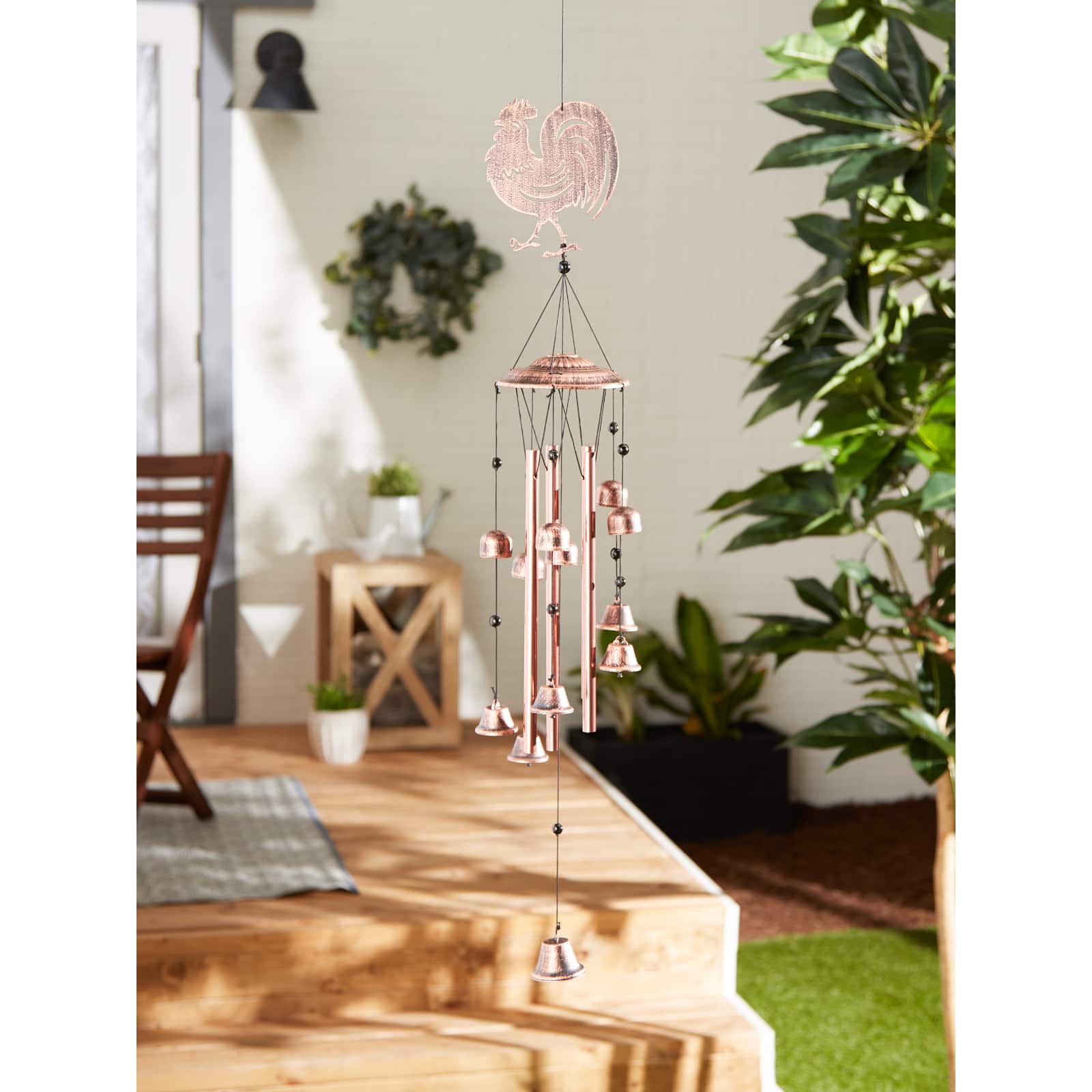 35" Rooster Bell Wind Chimes