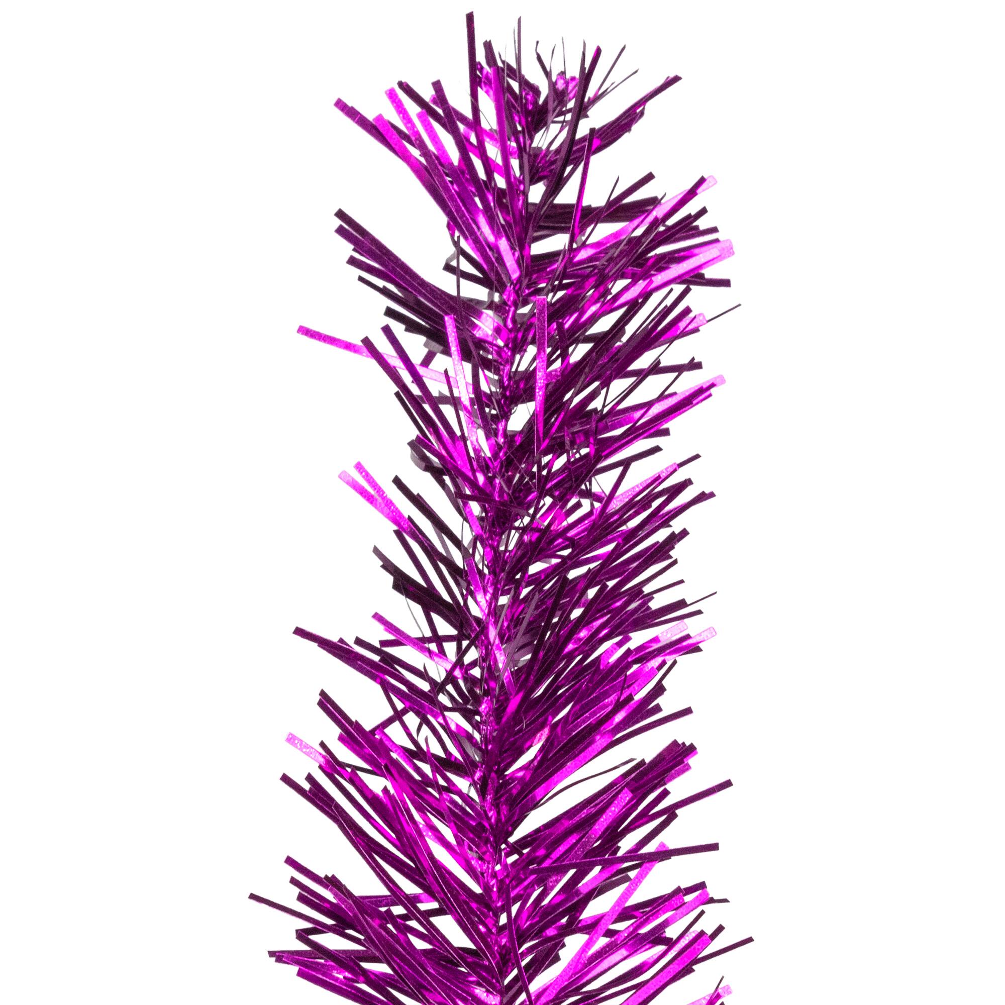 2ft. Unlit Purple Tinsel Artificial Christmas Tree
