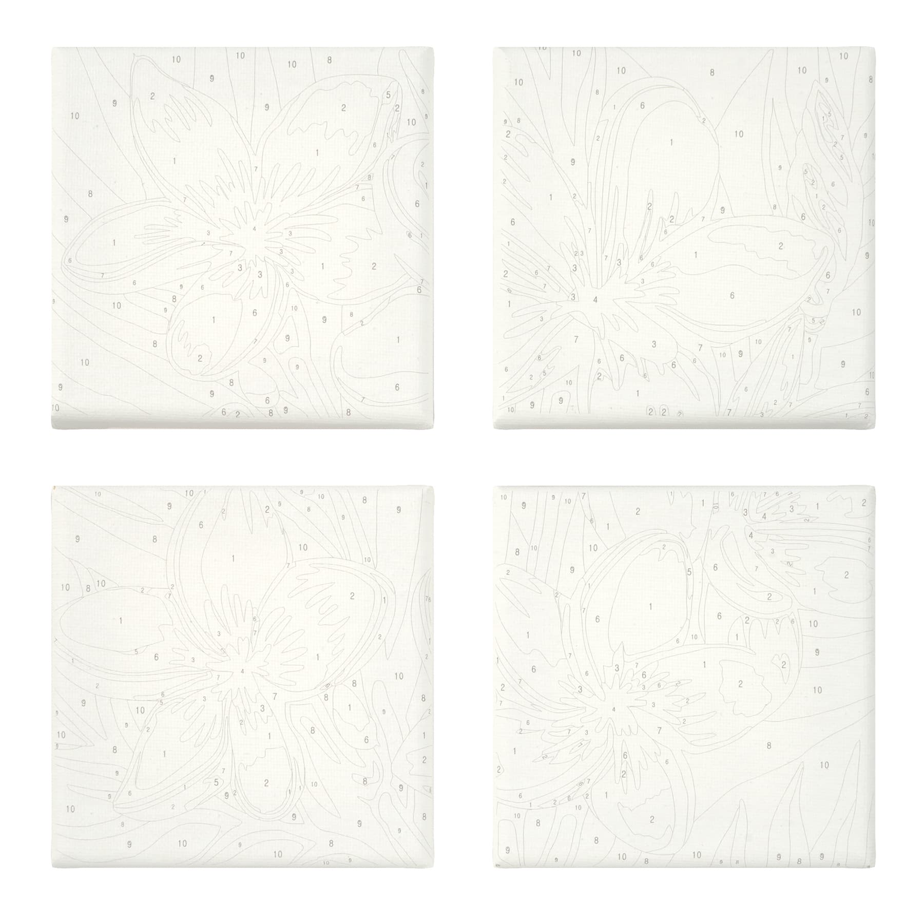 White Flowers Paint-by-Number Gallery Mini Kit by Artist's Loft®