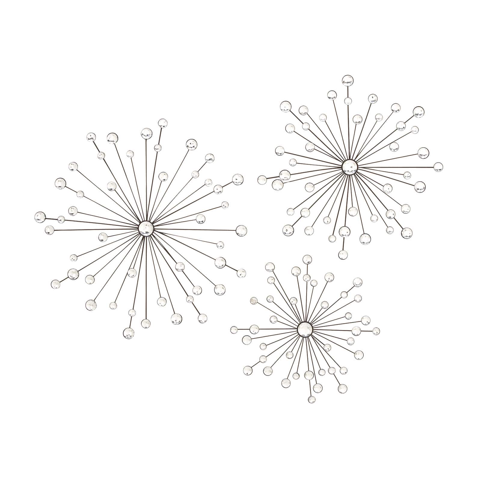 Clear Acrylic Starburst Glam Wall Decor Set