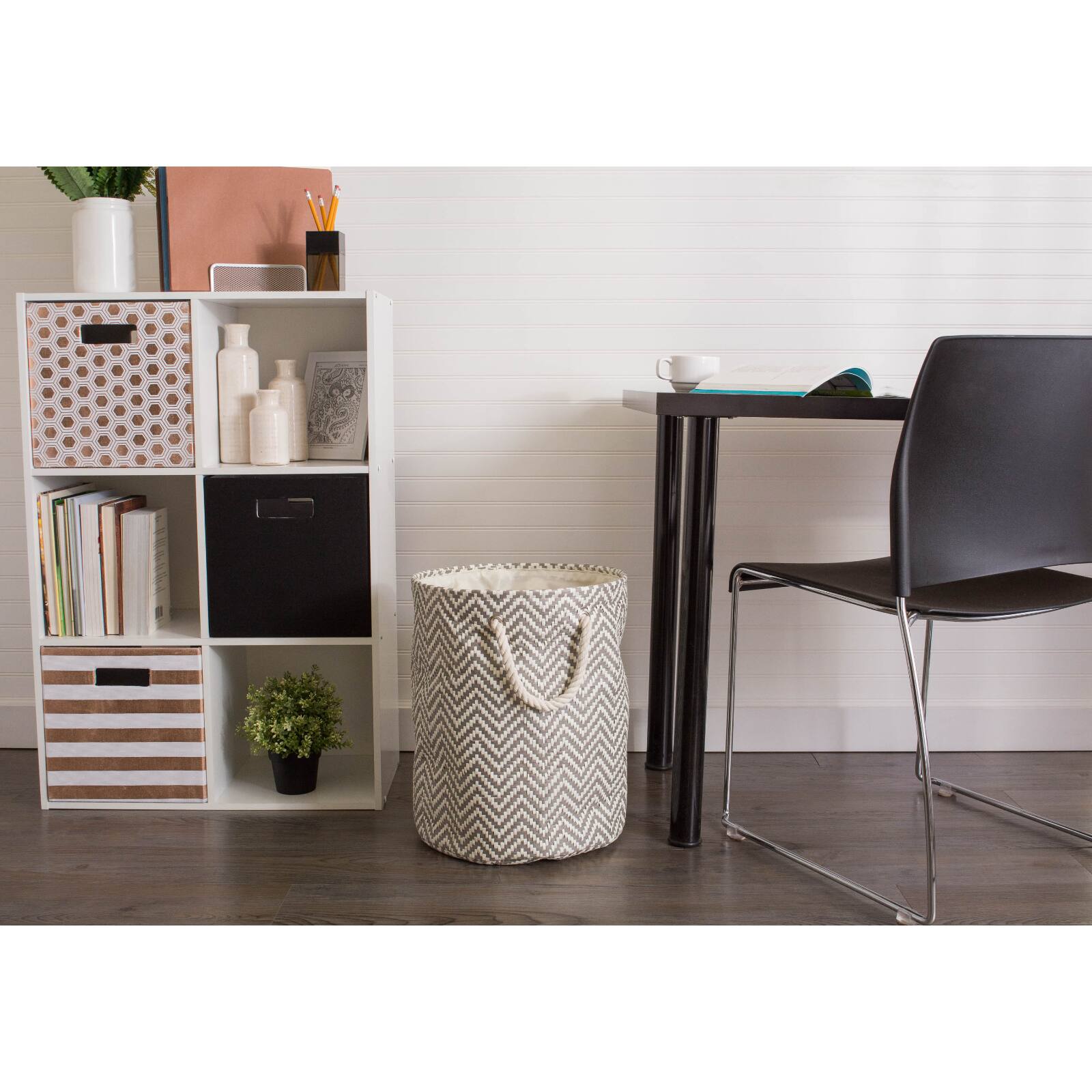 DII® 20" Chevron Print Woven Paper Storage Bin
