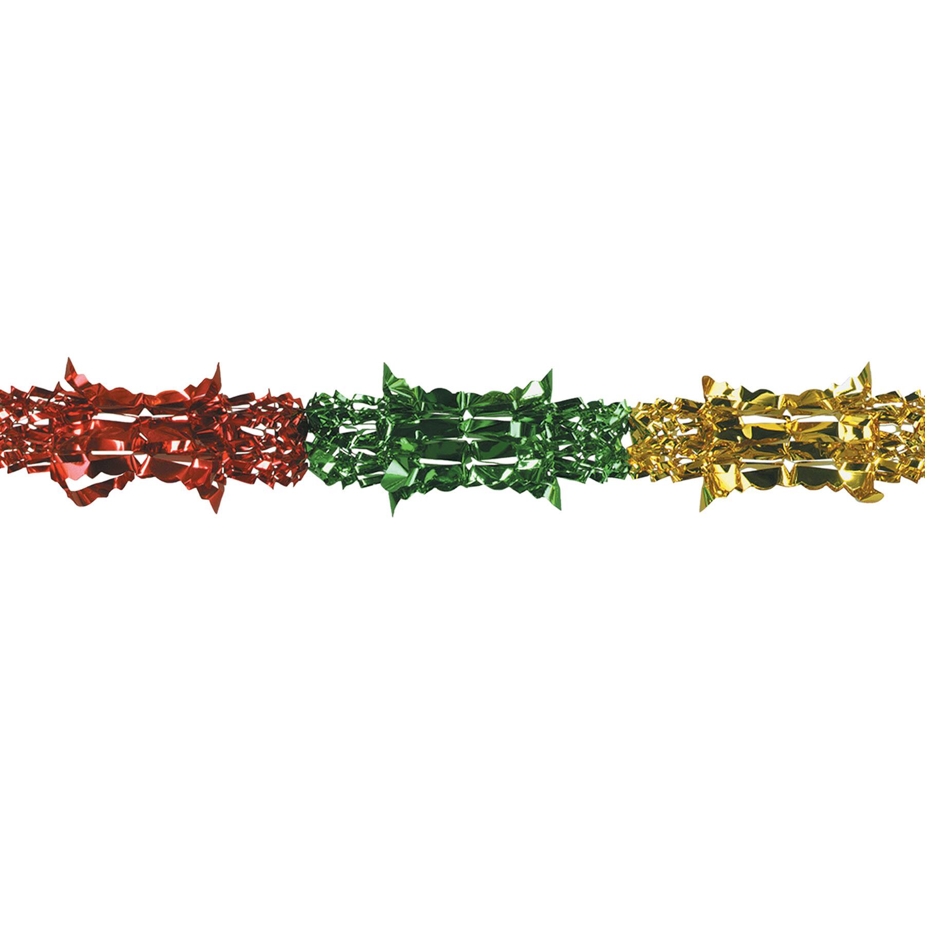 Beistle 9ft. Red, Green & Gold Metallic Garlands, 2ct.
