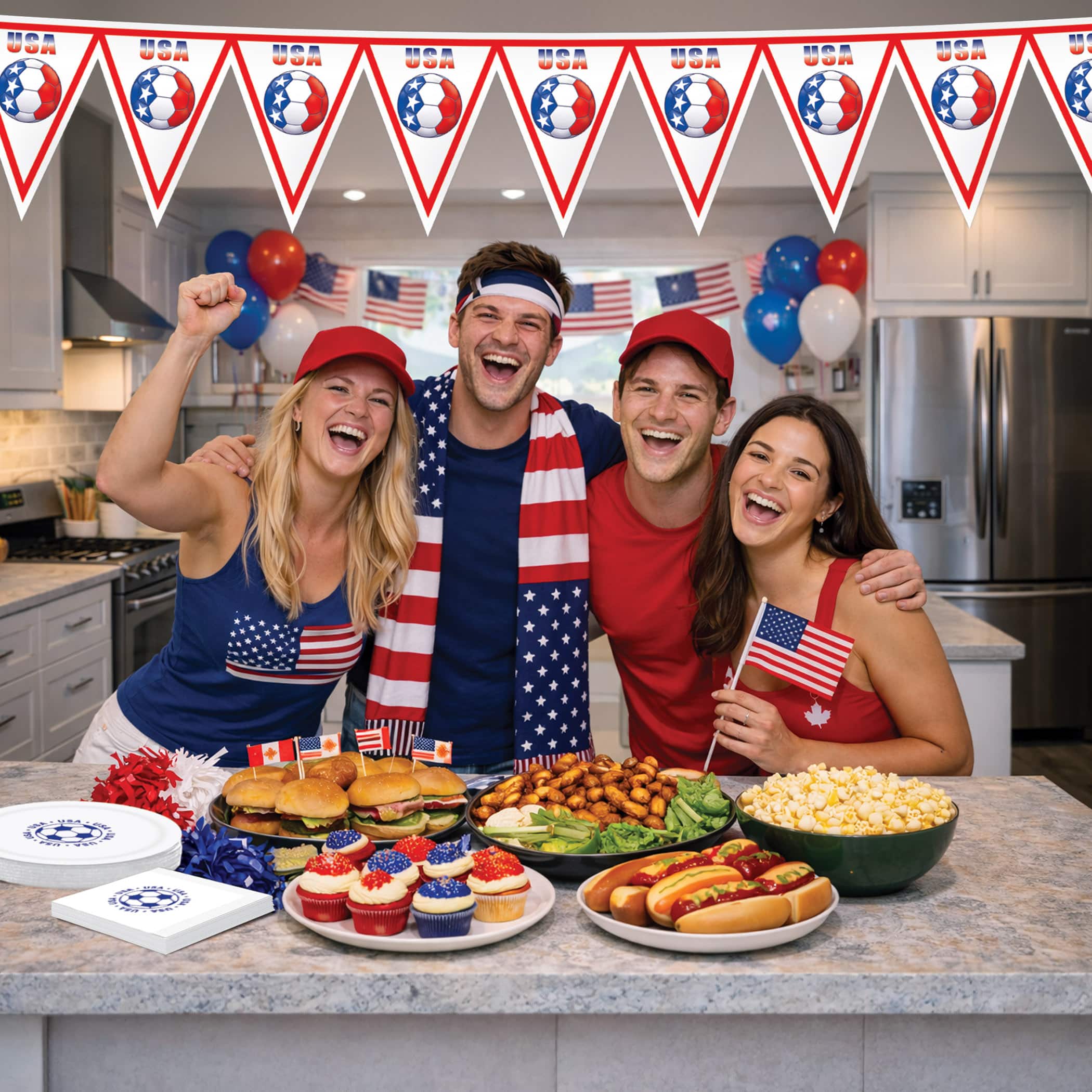 11" x 6.5ft. United States Soccer Pennant Banner
