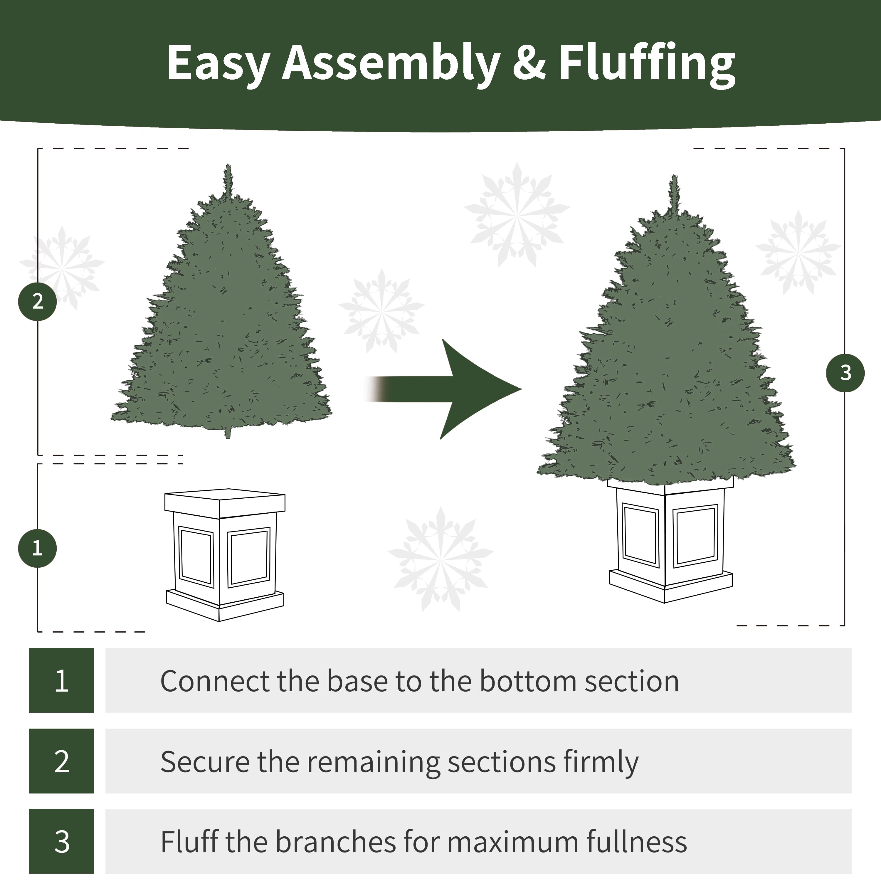 Puleo International 4ft. Pre-Lit Fraser Fir Potted Artificial Christmas Tree