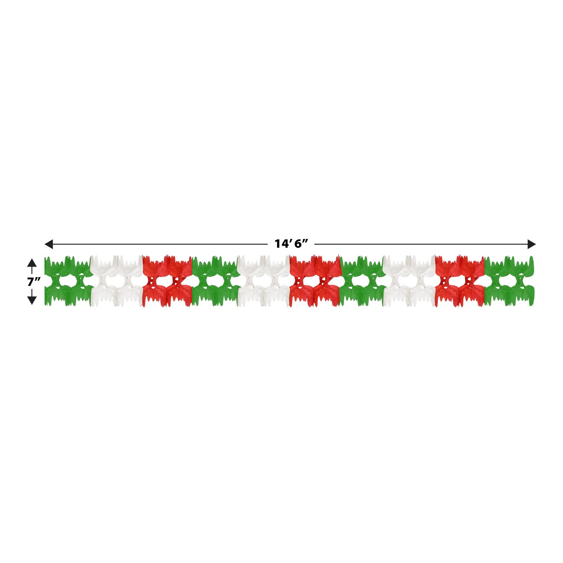 Beistle 14.5ft. Red, White & Green Pageant Garland