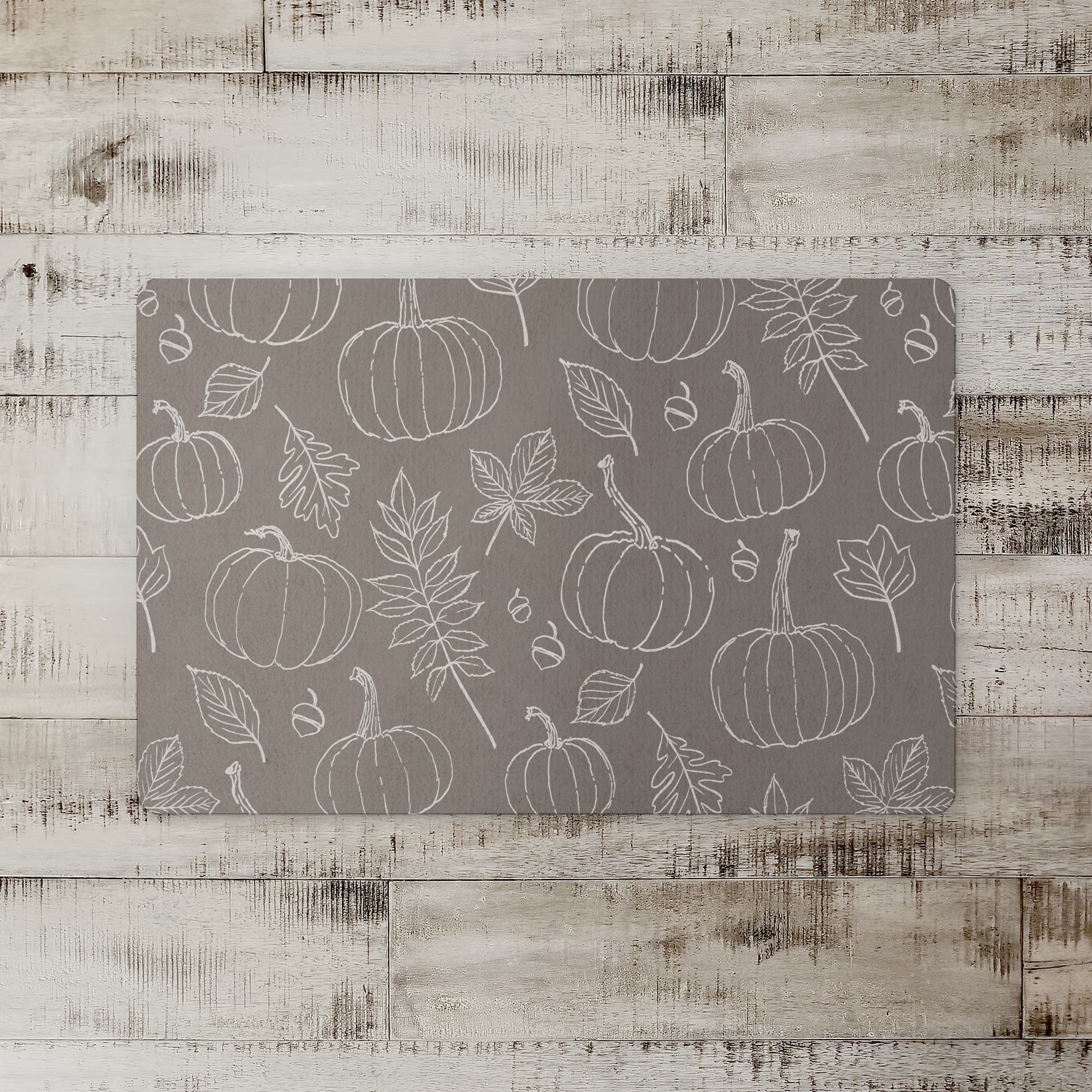 Gray Fall Pattern Floor Mat