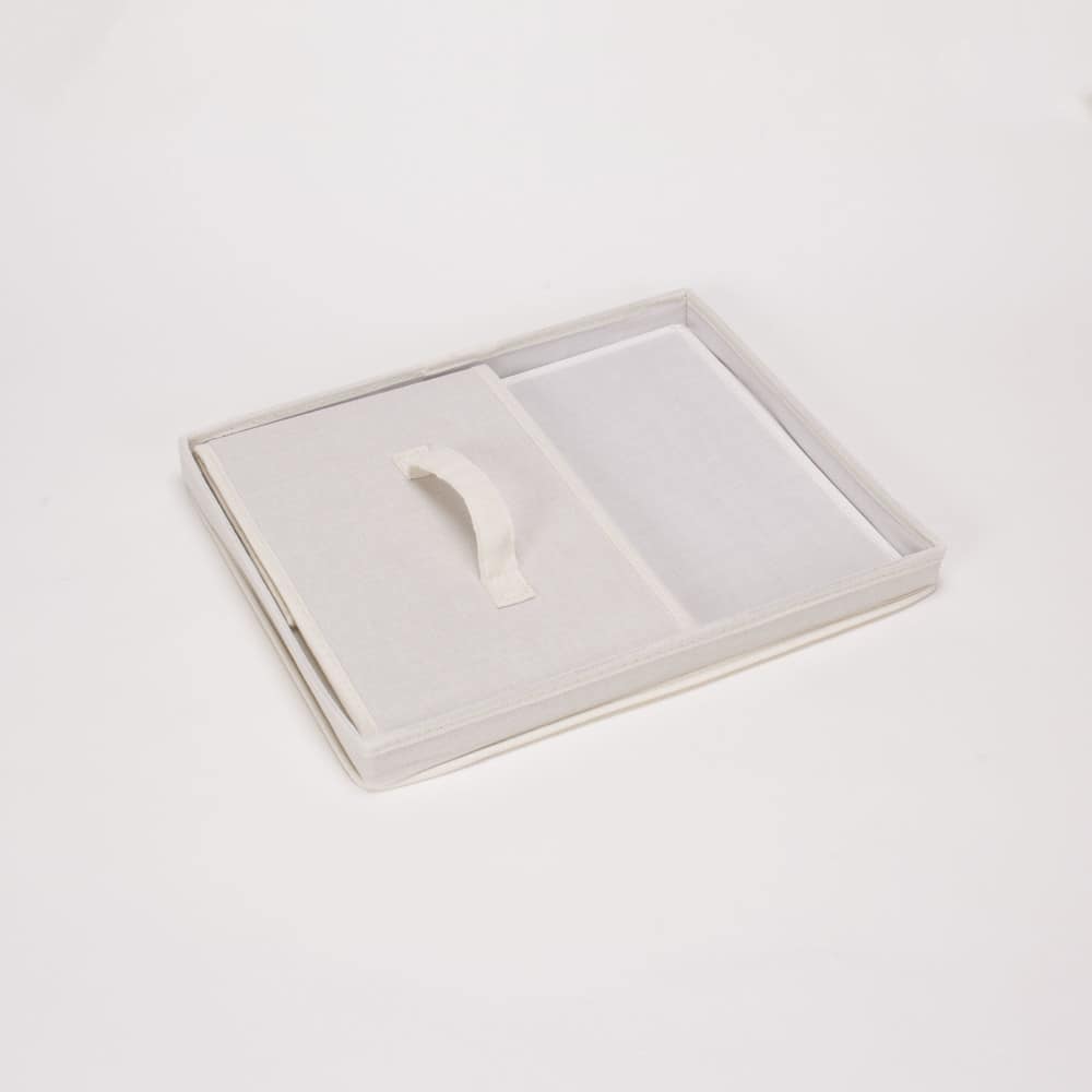Household Essentials Canvas Storage Box with Lid