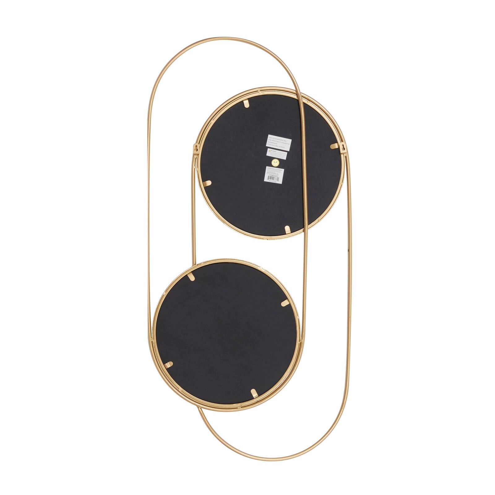 43" Gold Contemporary Metal Wall Mirror
