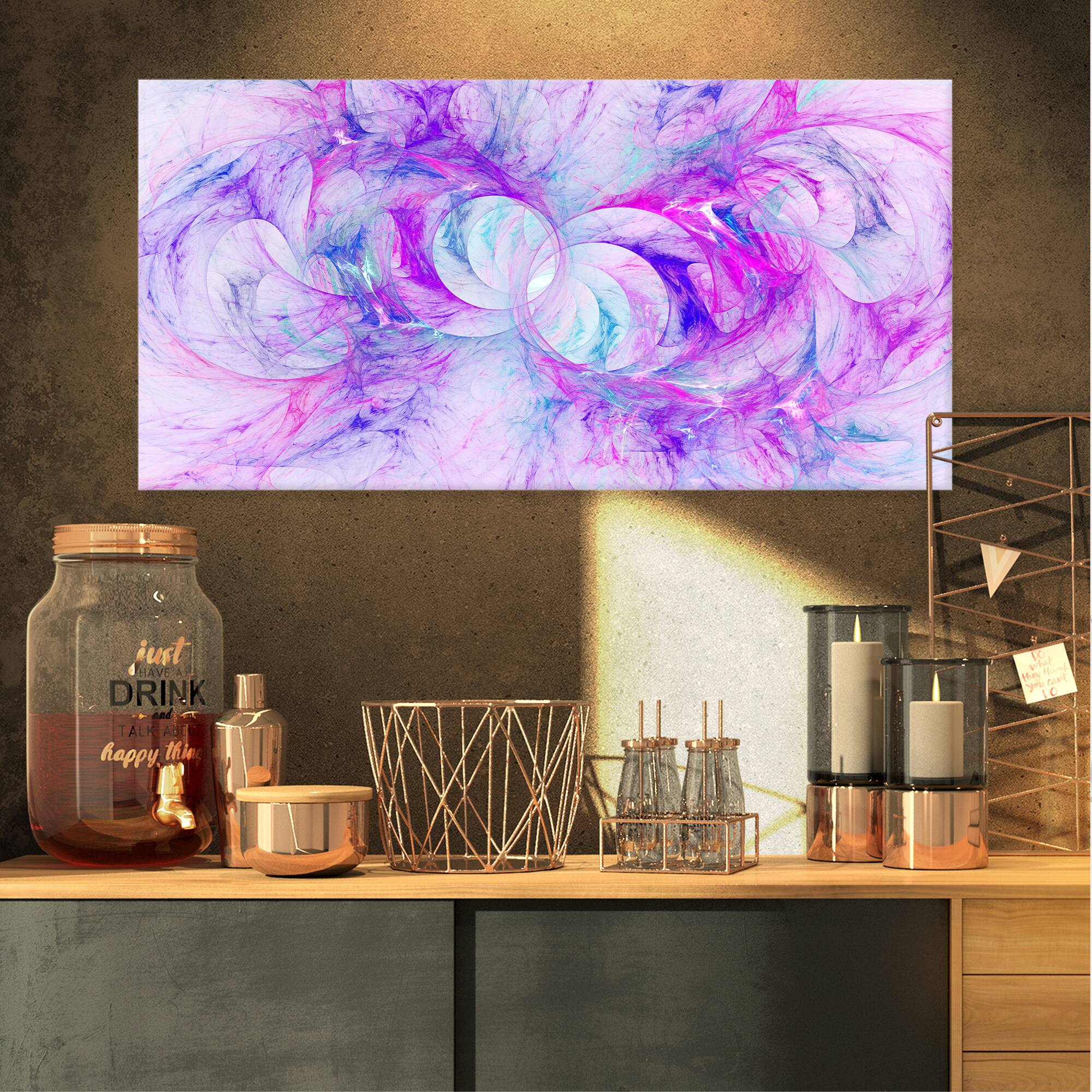 Designart - Light Purple Fractal Texture