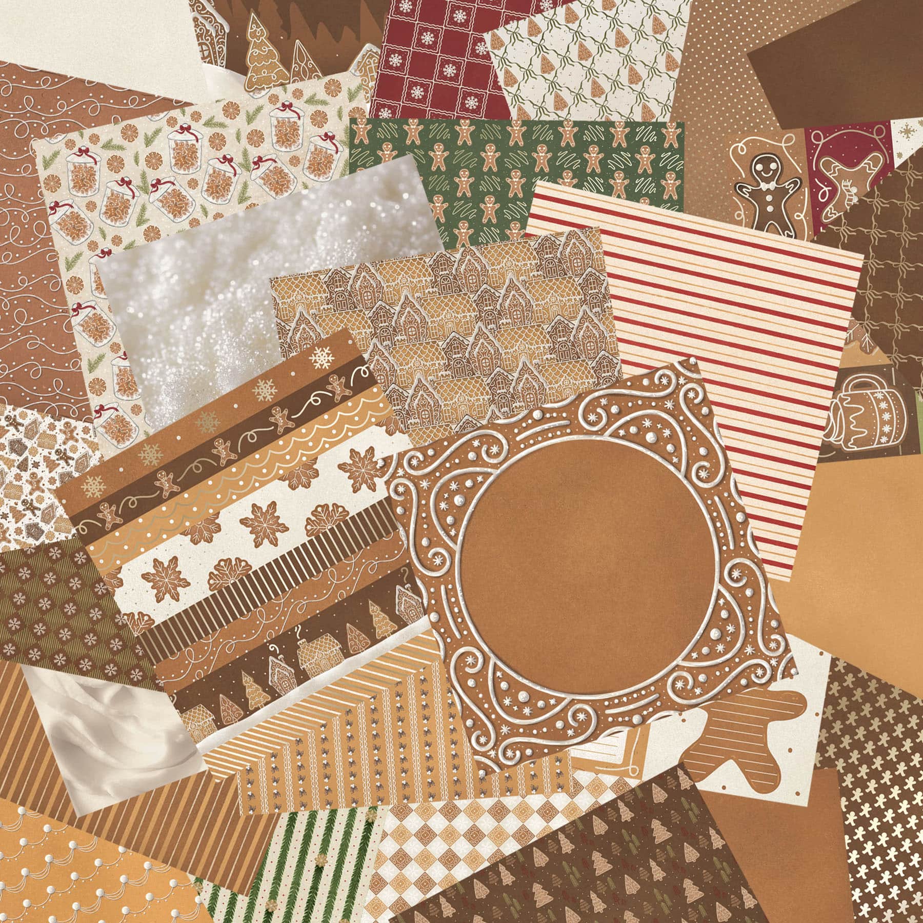 12" x 12" Gingerbread Cardstock Paper Pad by Recollections™, 58 Sheets