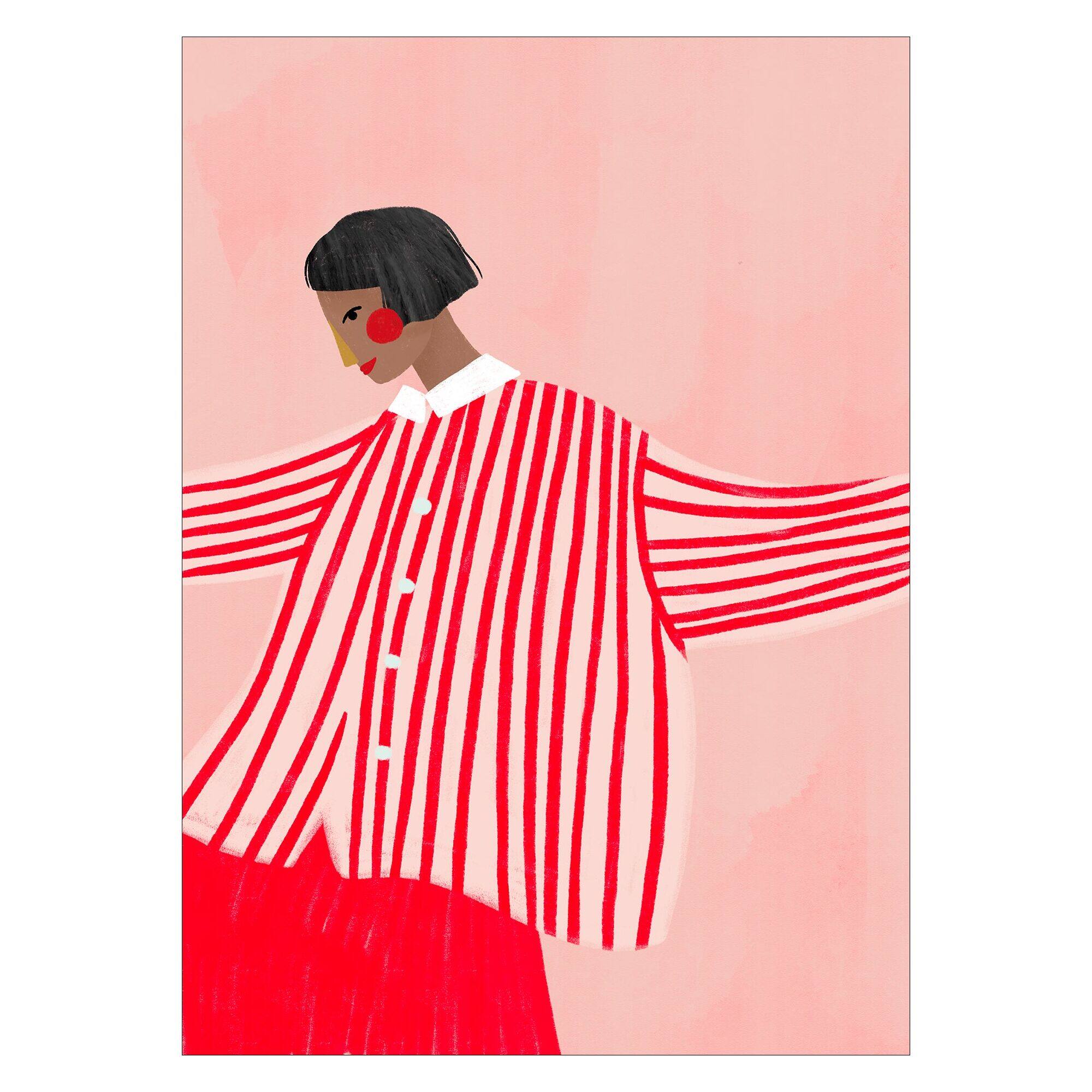 Bea Muller 8" x 10" The Woman With the Red Stripes Art Print