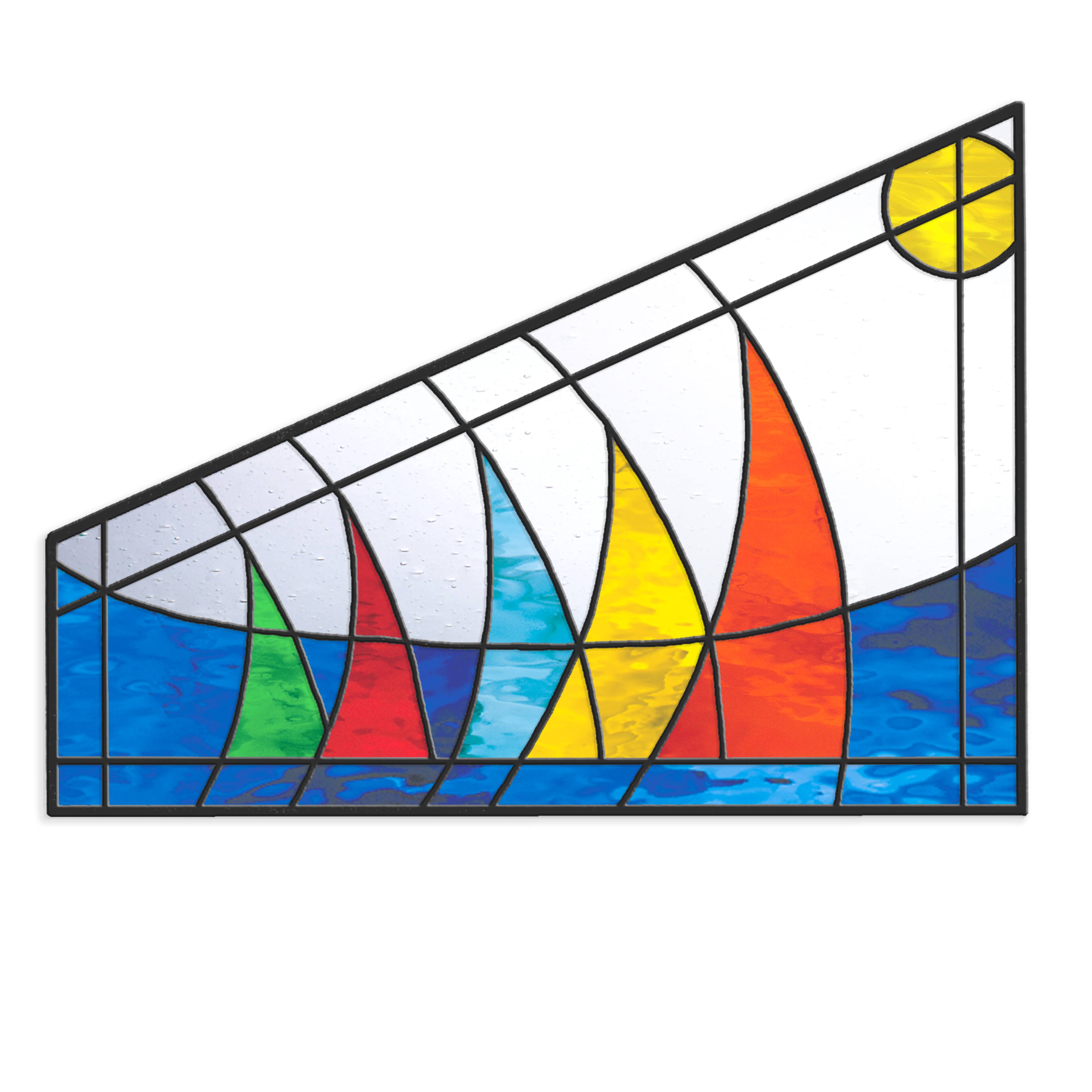 Oceanside Compatible™ 12" Waterglass® Fusible Stained Glass Sheet