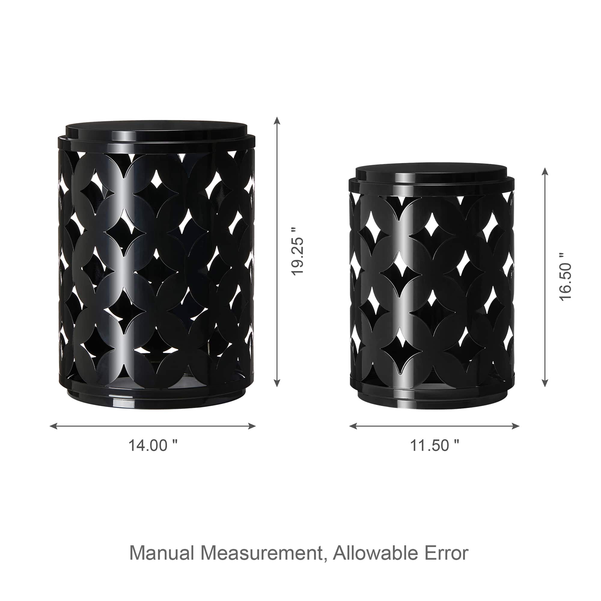 Glitzhome® Modern Heavy Duty Metal Frame Side Table Set