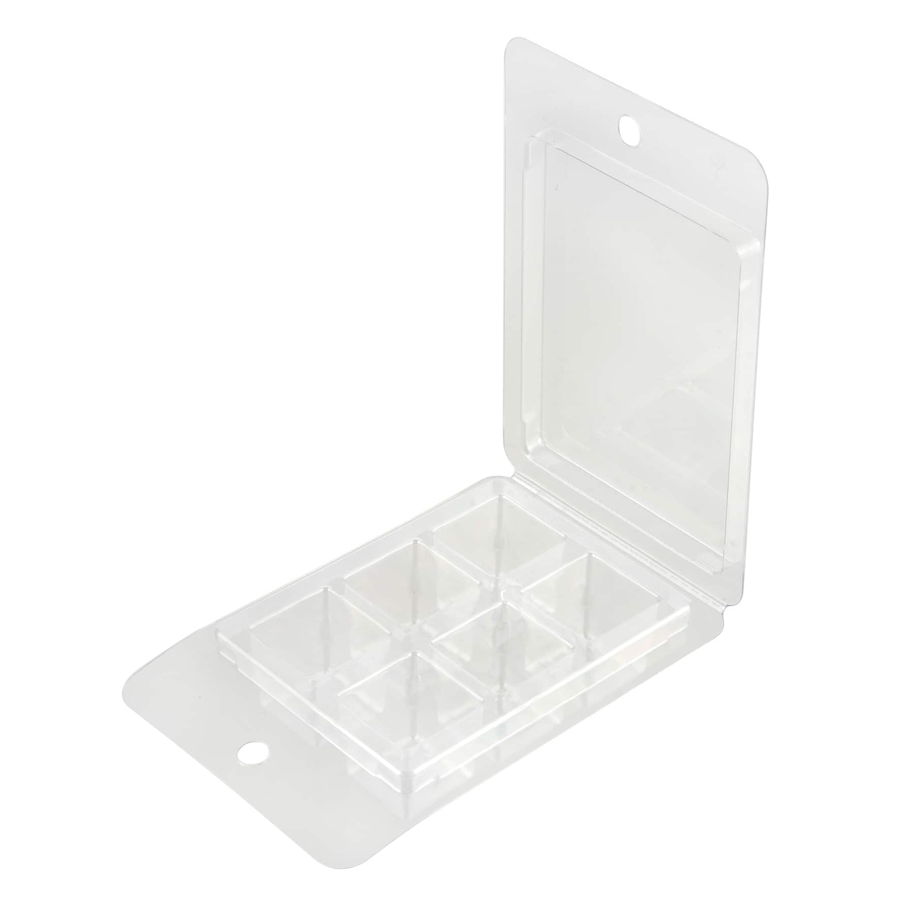 12 Packs: 10 ct. (120 total) Clear Square Wax Melt Clamshells by Make Market®