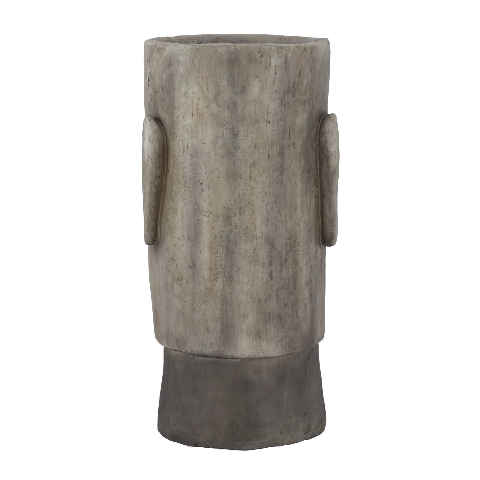 Brown Contemporary Planter, 12" x 14" x 24"