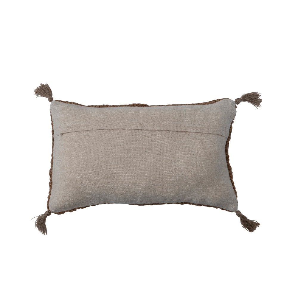 Hello Honey® Cotton Slub Lumbar Pillow with Diamond Weave and Tassels