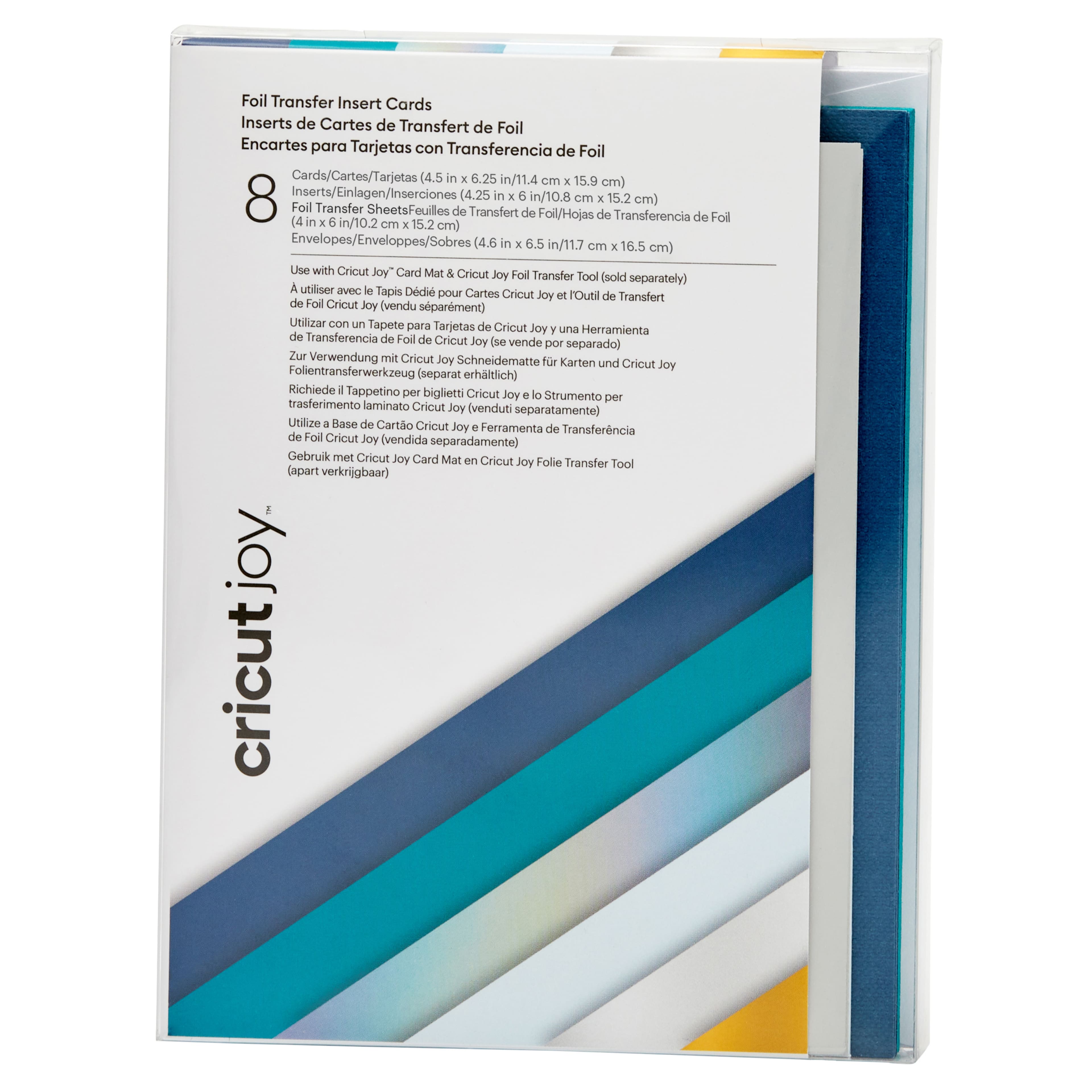 Cricut Joy™ A6 Foil Transfer Insert Cards, Blue Lagoon Sampler