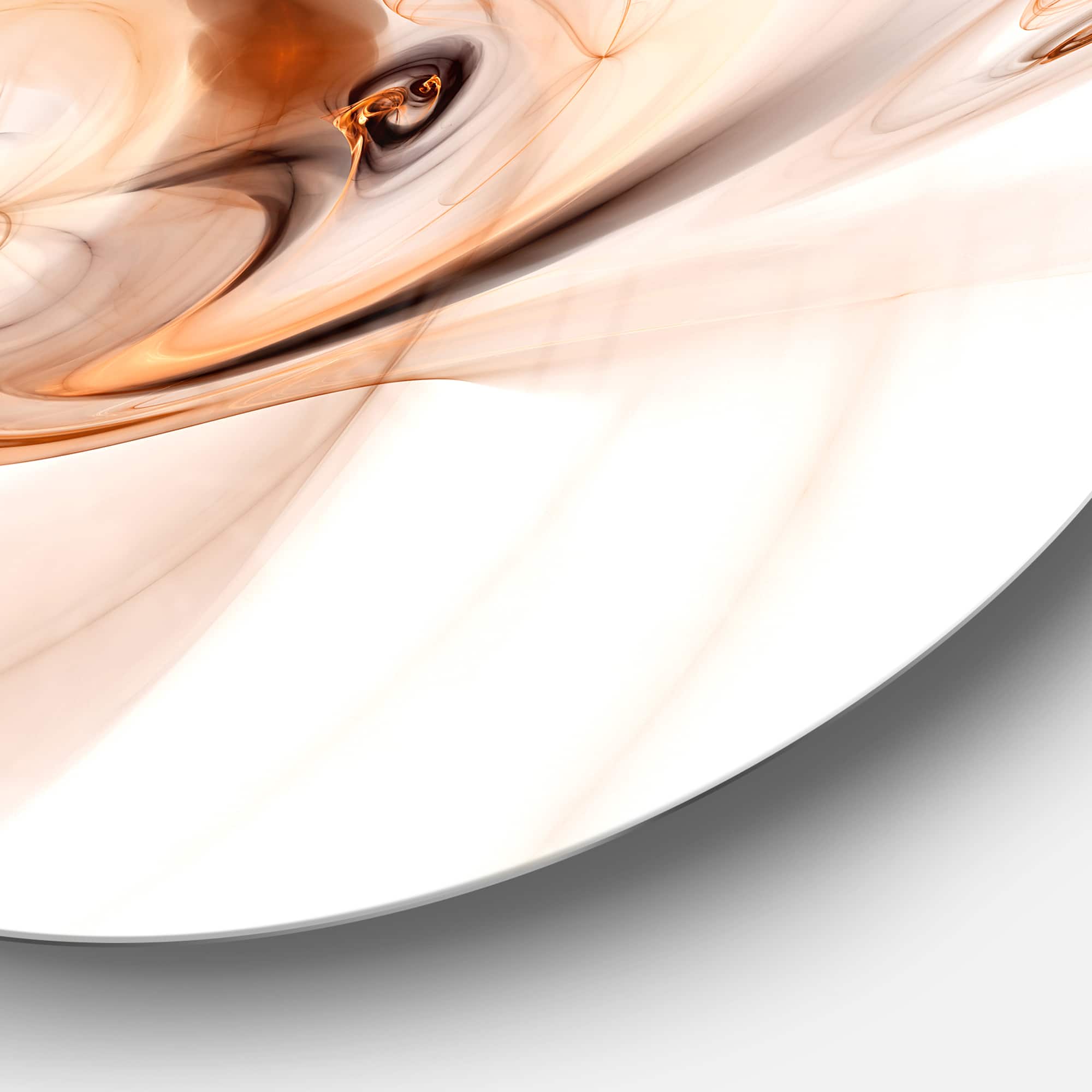 Designart - Spiral Nebula Space Orange' Large Abstract Circle Metal Wall Art