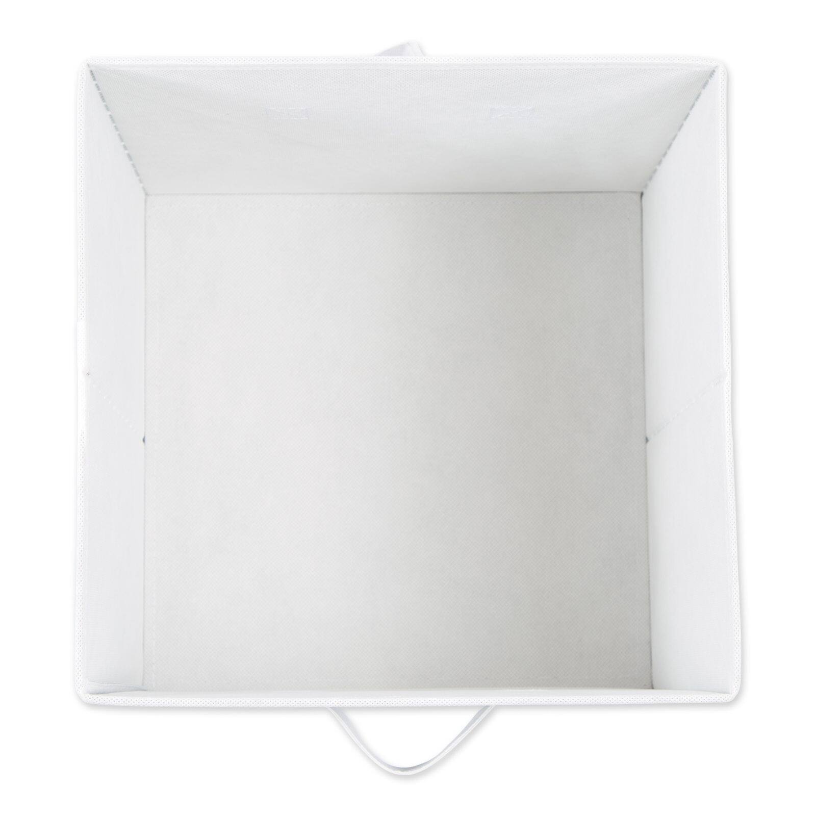 DII® 11" Black Herringbone Storage Cube, 2ct.