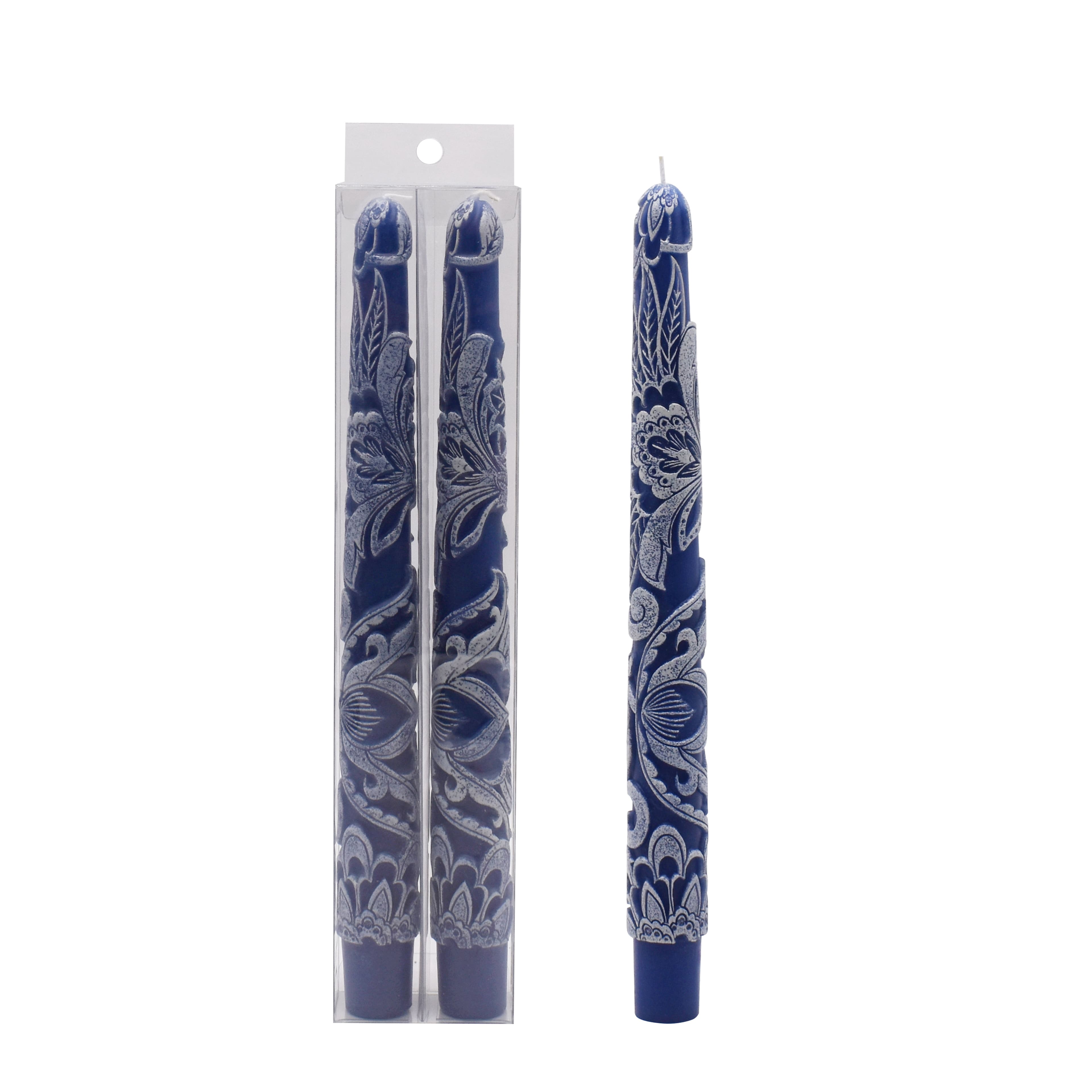 10" Floral Embossed Taper Candles, 2ct. by Ashland®