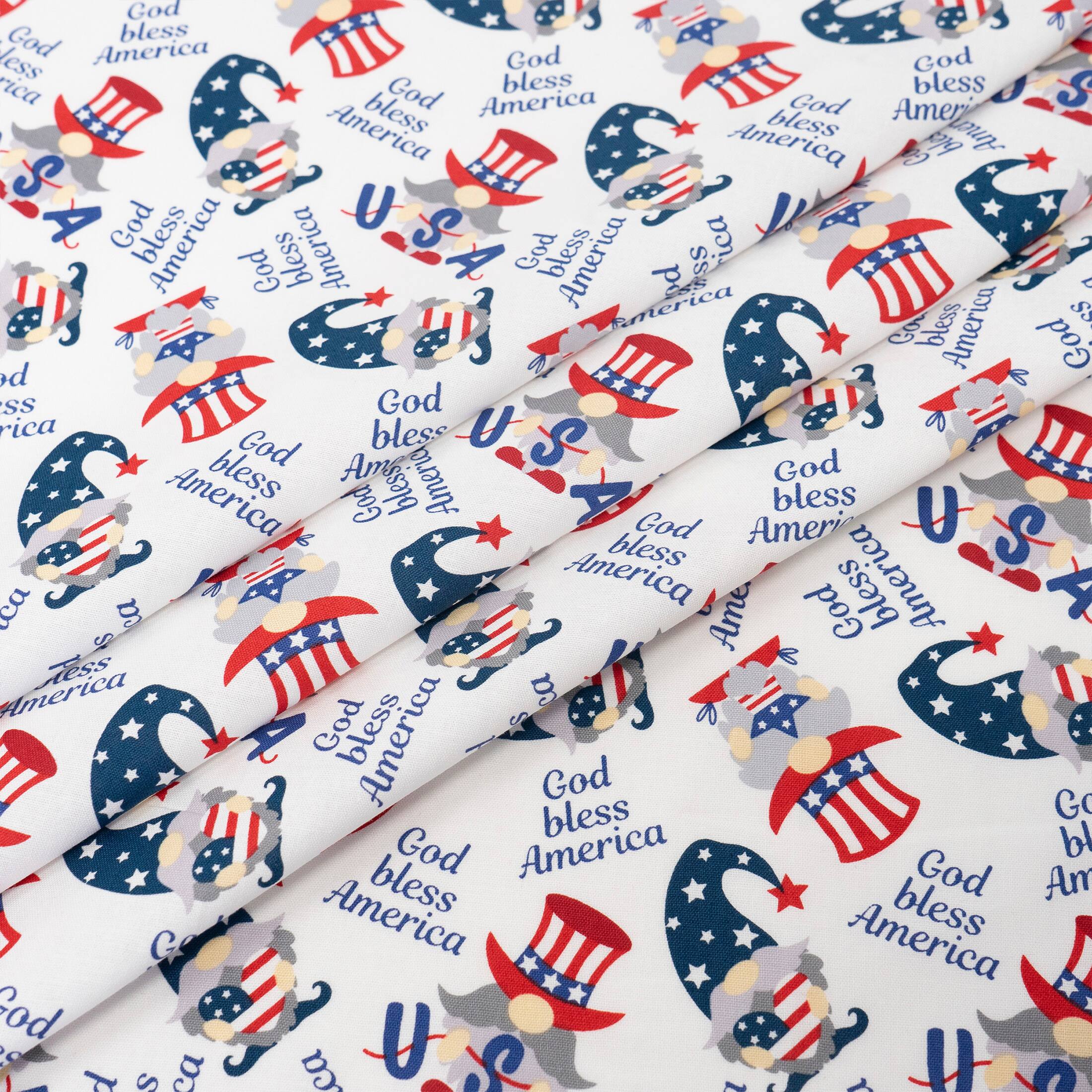 SINGER USA Gnomes Printed Cotton Fabric